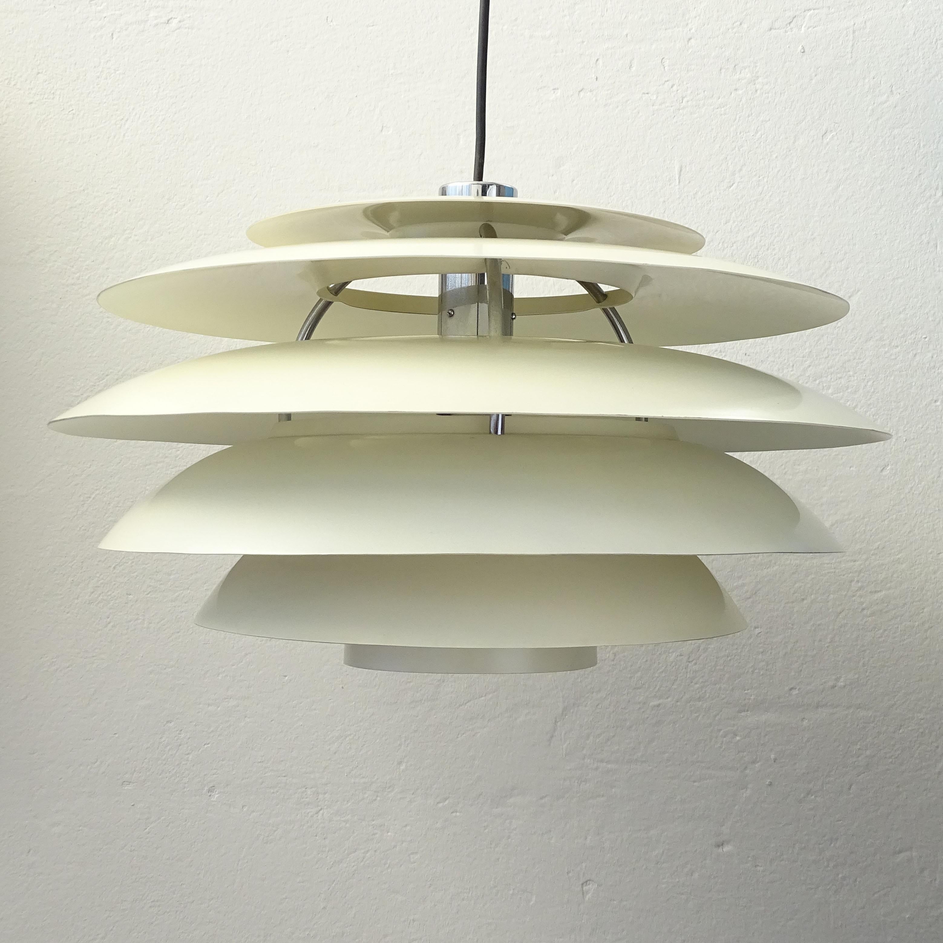 Stilnovo ceiling lamp in chrome and white metal, Italy 1960s For Sale 3