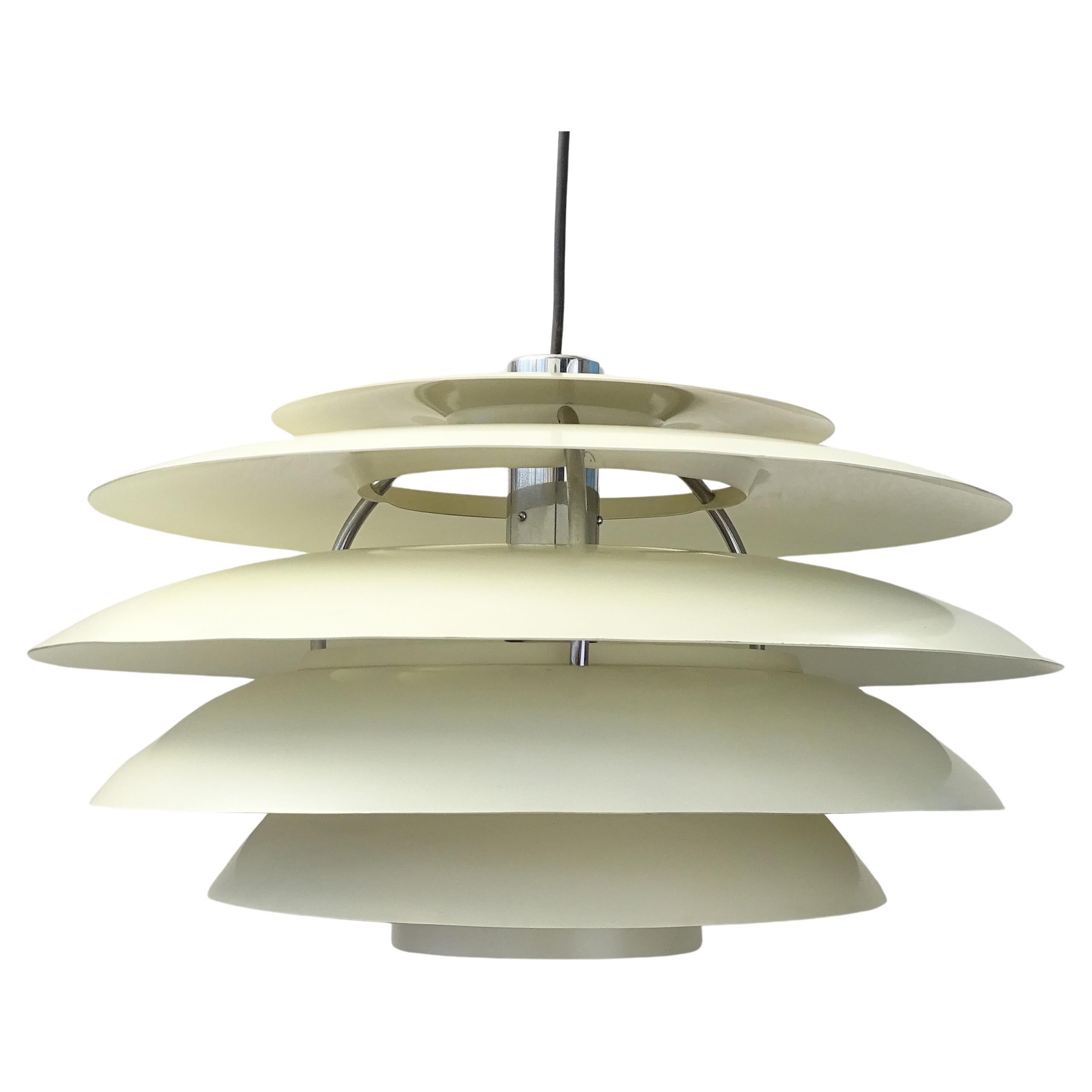 Stilnovo ceiling lamp in chrome and white metal, Italy 1960s For Sale