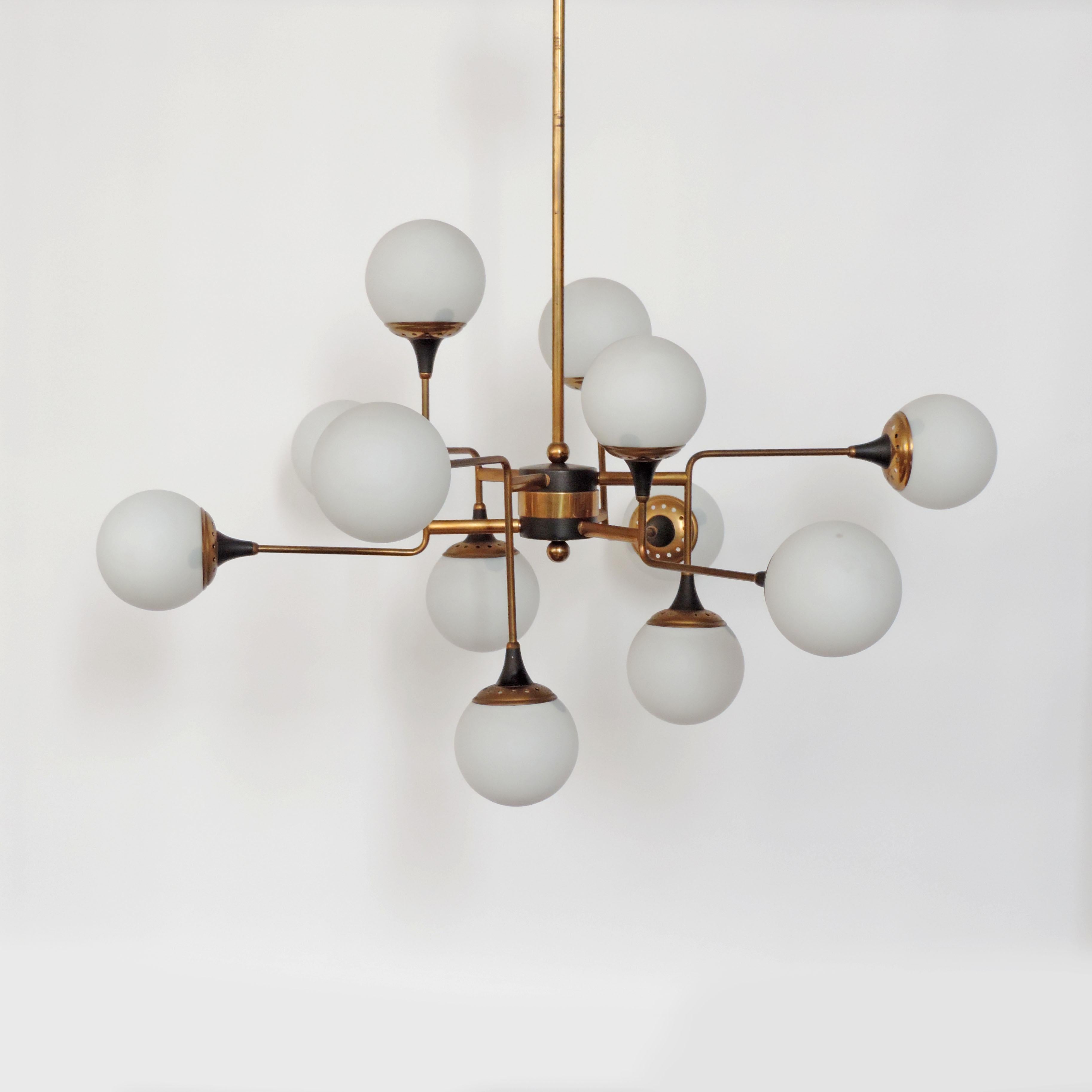 Stilnovo Ceiling Lamp, Italy, 1950s In Excellent Condition In Milan, IT