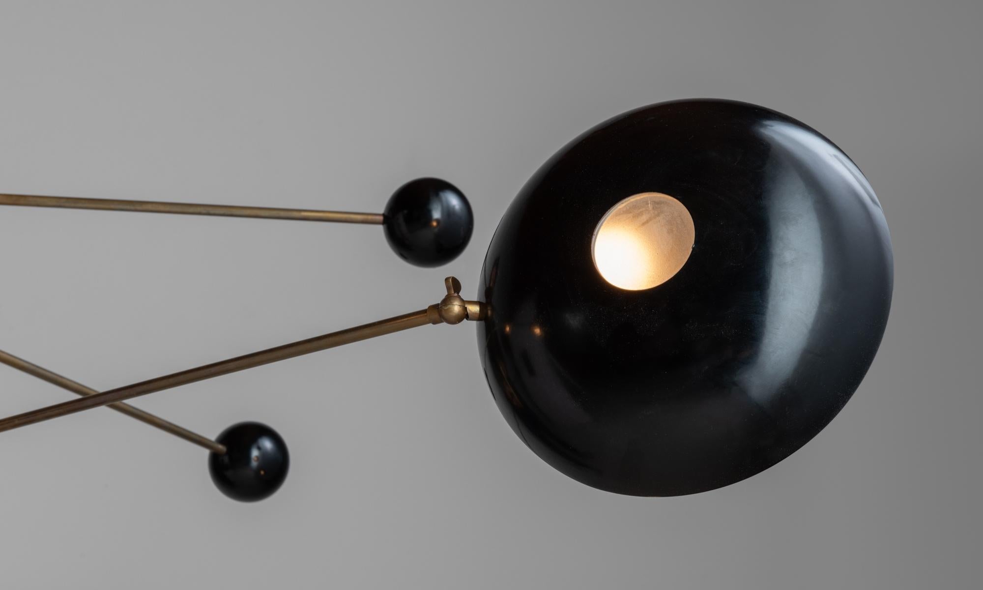 Modern Counterbalance Ceiling Lamp, Italy, circa 1950 In Good Condition In Culver City, CA