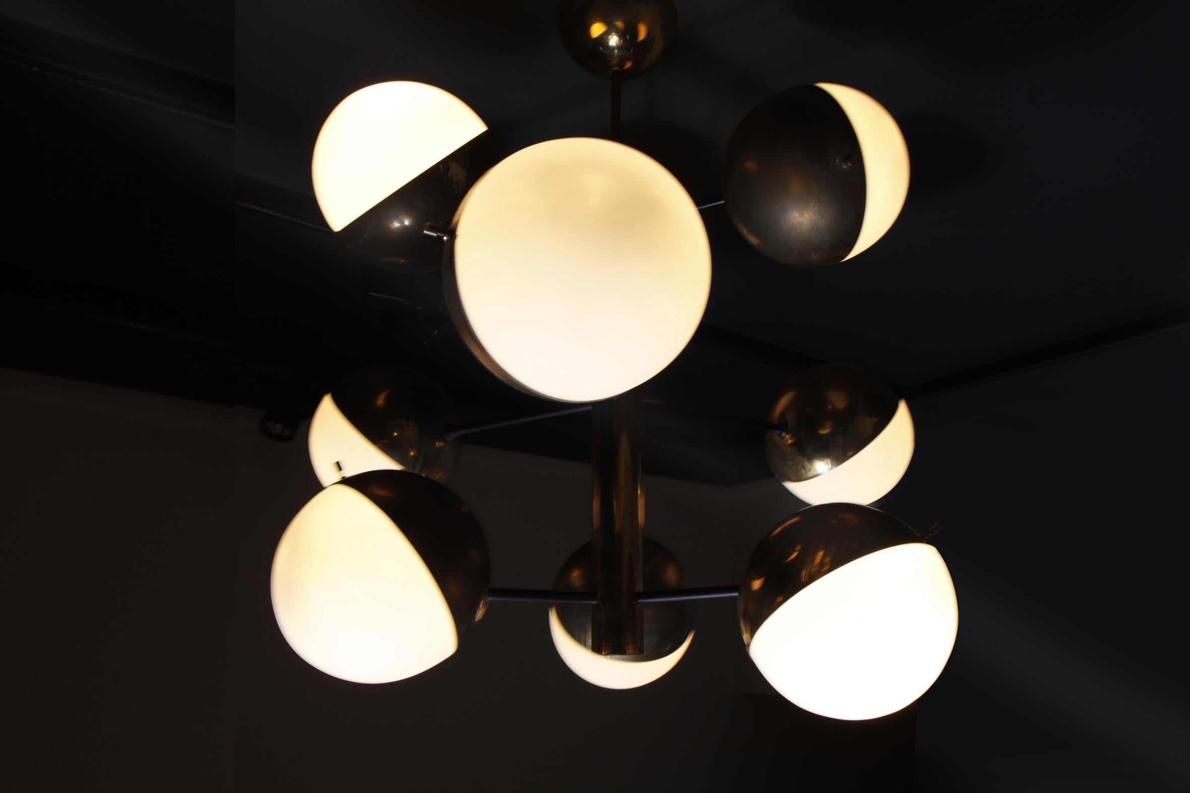 Stilnovo Ceiling Lamp Mod. 1126 In Good Condition For Sale In Monaco, Monaco