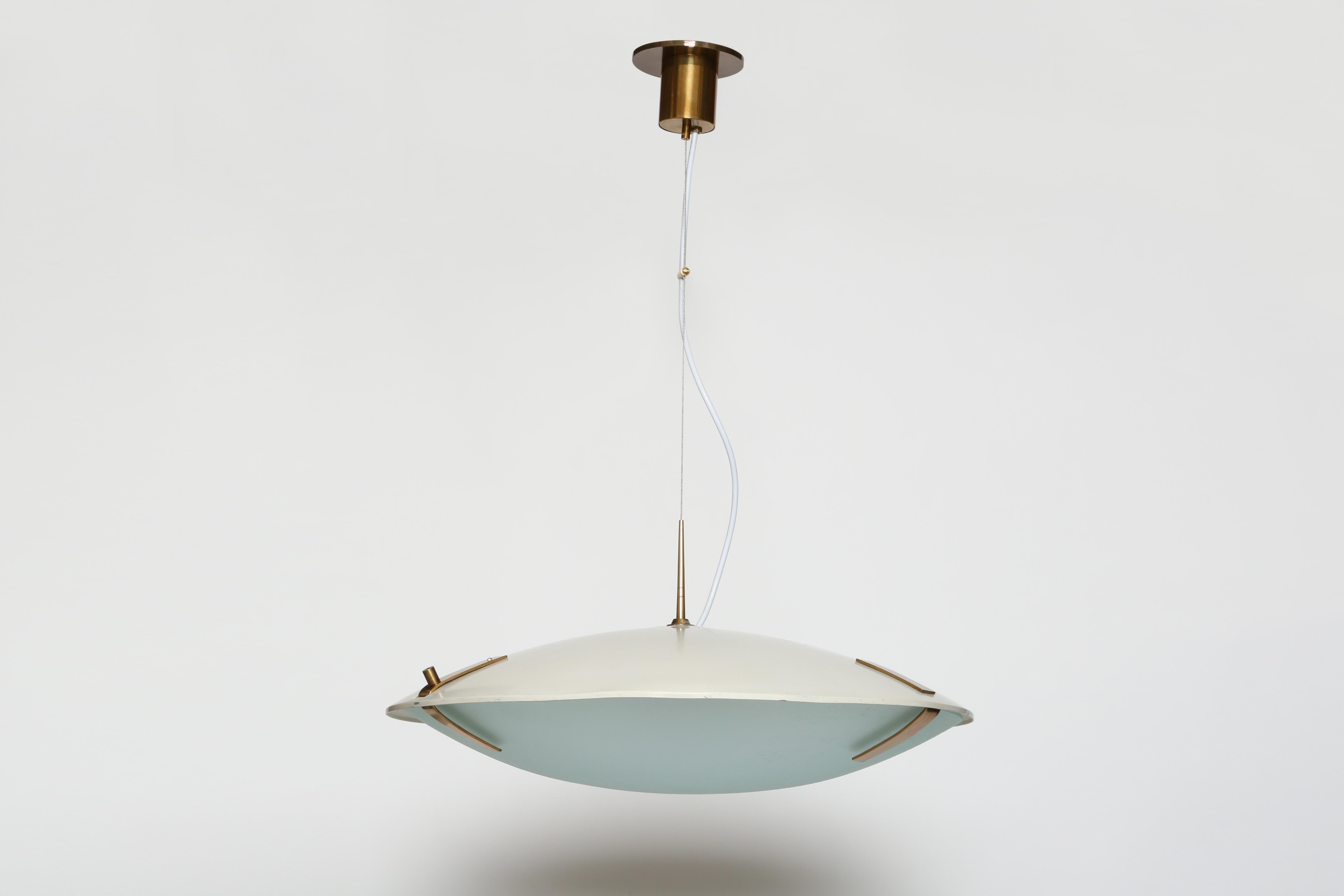 Mid-Century Modern Stilnovo ceiling pendant Model 1140, Italy circa 1960s For Sale