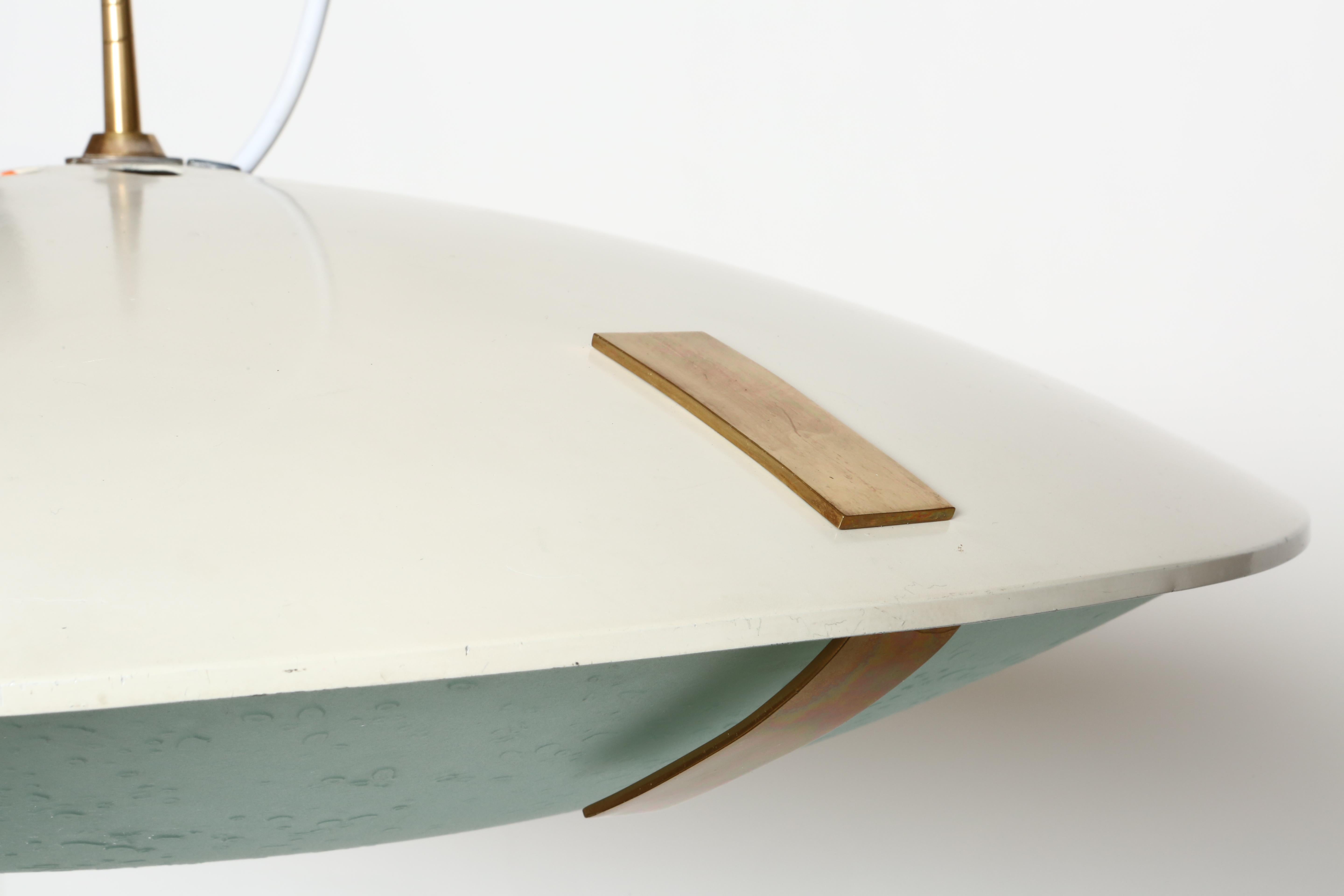 Metal Stilnovo ceiling pendant Model 1140, Italy circa 1960s For Sale