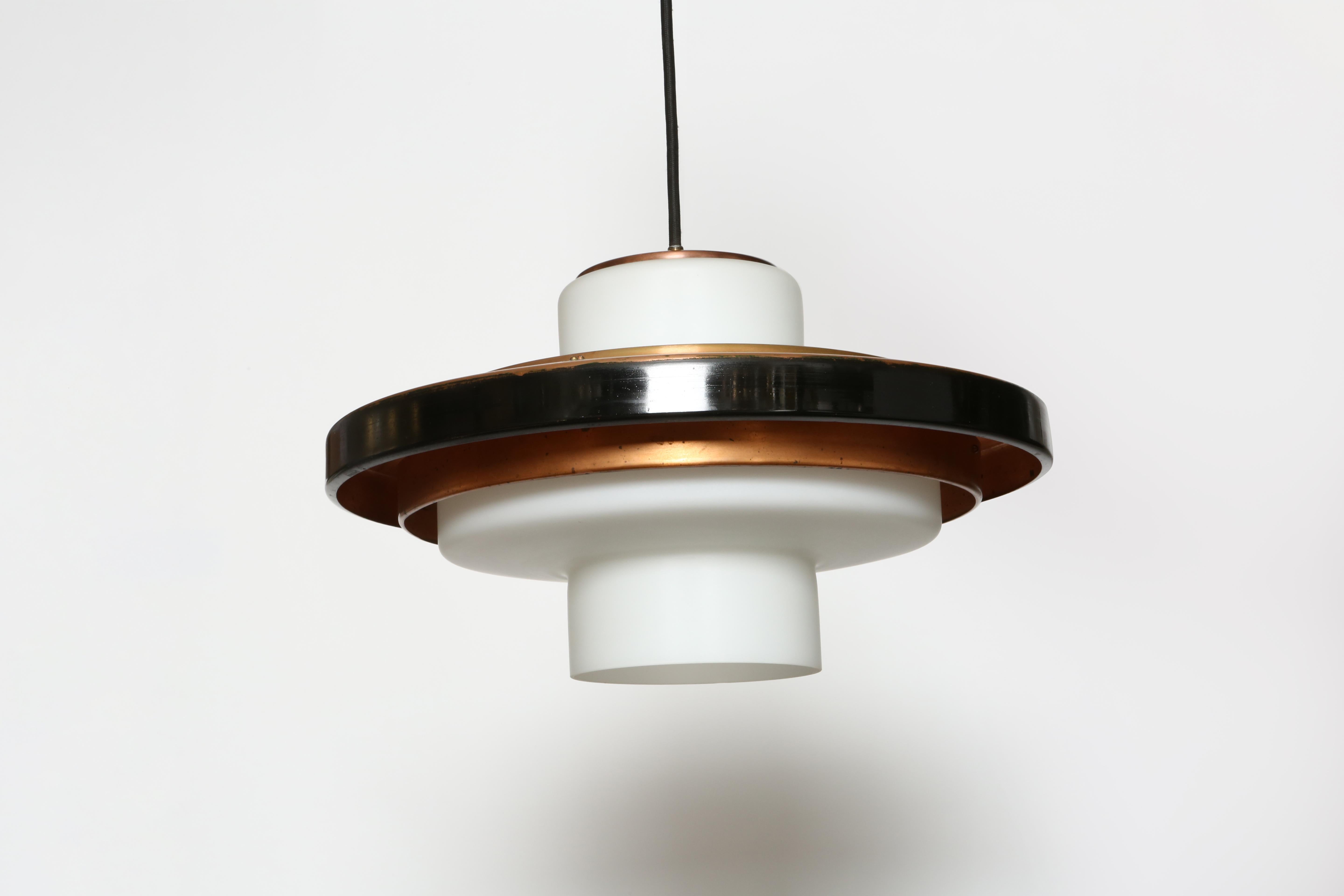 Stilnovo Ceiling Pendant Model 1219, a pair In Good Condition For Sale In Brooklyn, NY
