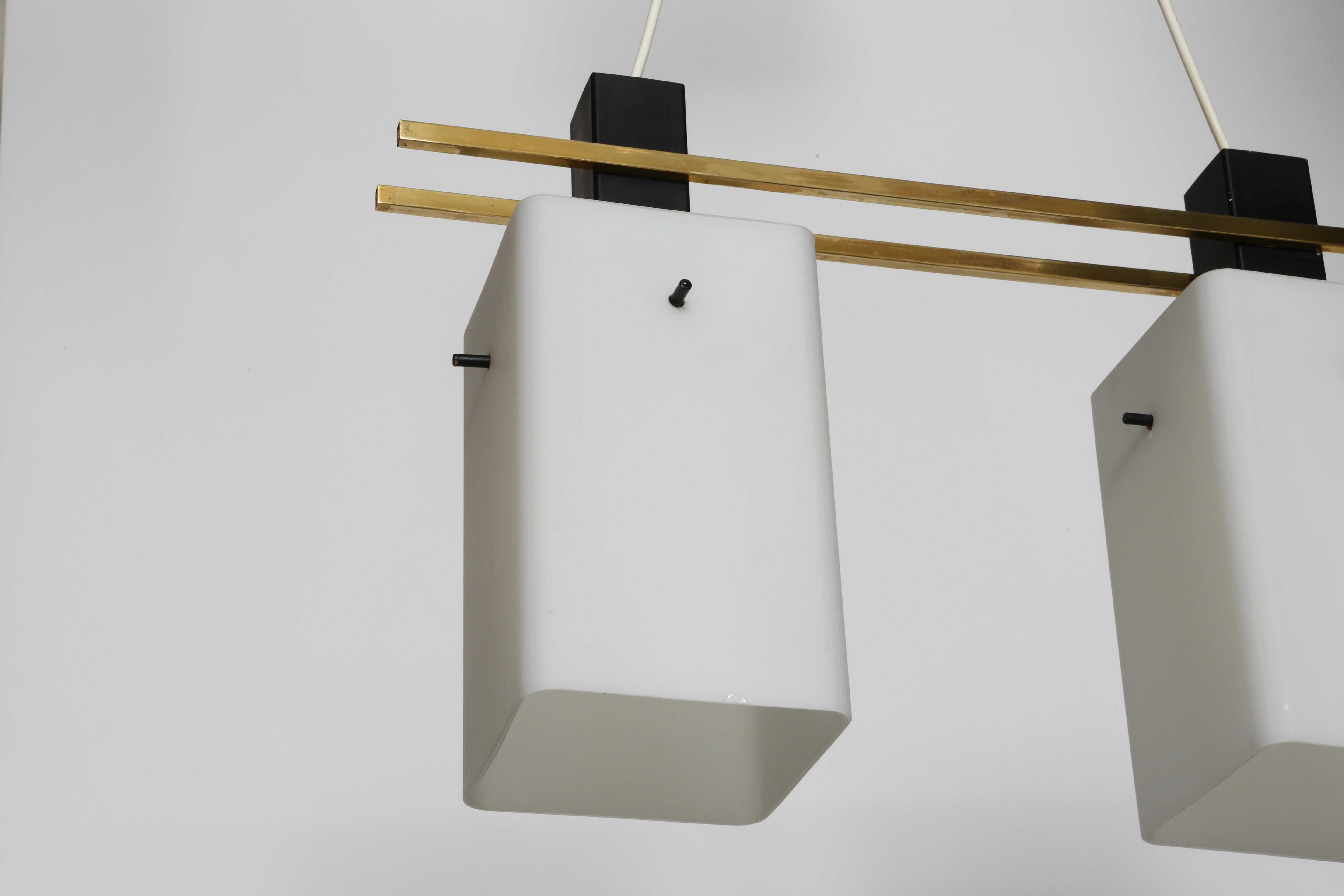 Suspension de plafond Stilnovo à 3 lumières, Italie vers 1960 en vente 3