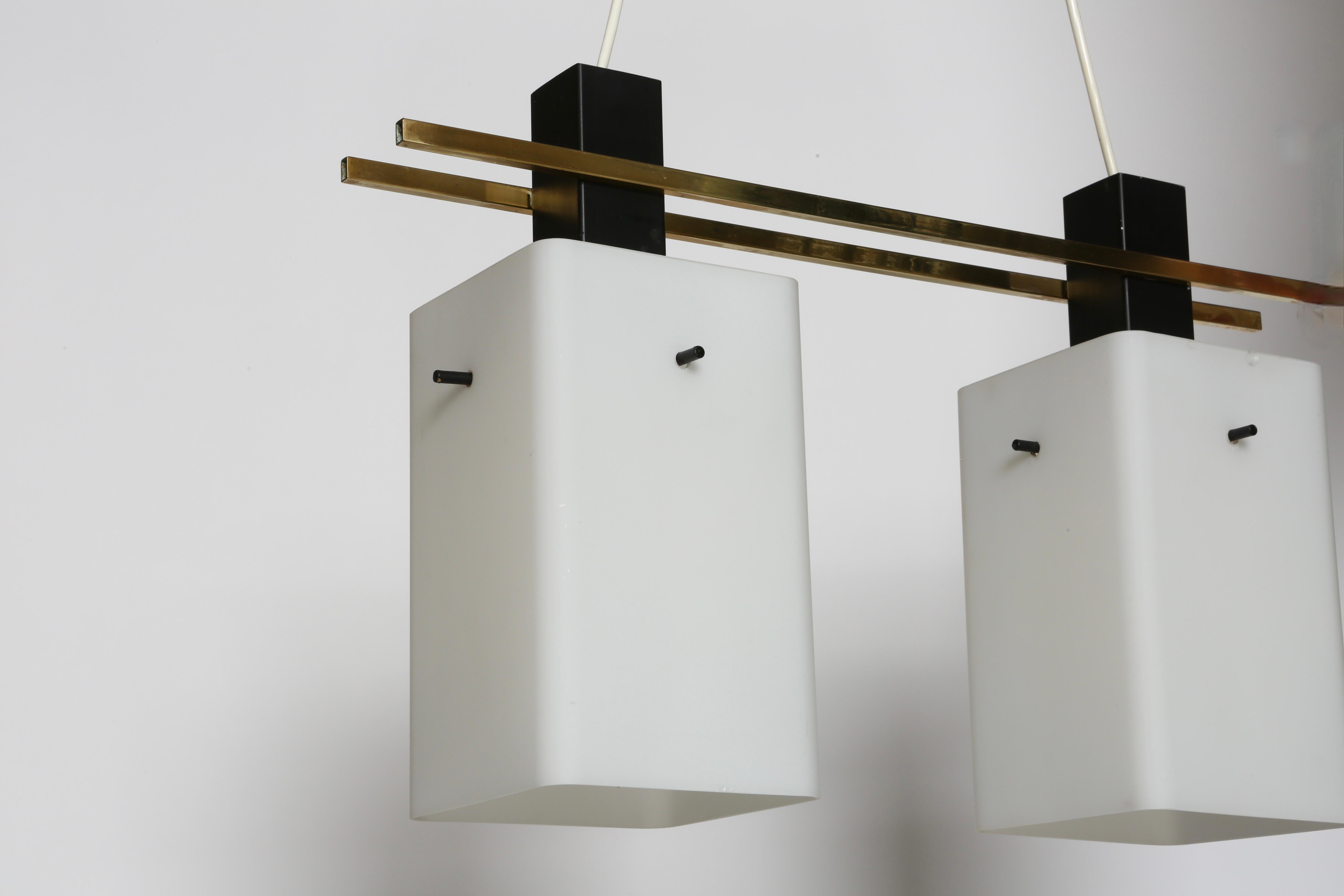 Suspension de plafond Stilnovo à 3 lumières, Italie vers 1960 en vente 7