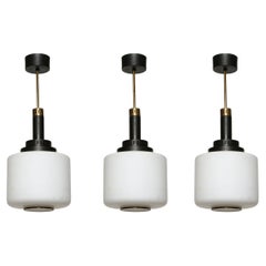 Stilnovo ceiling pendants set of 3, Italy, 1960s