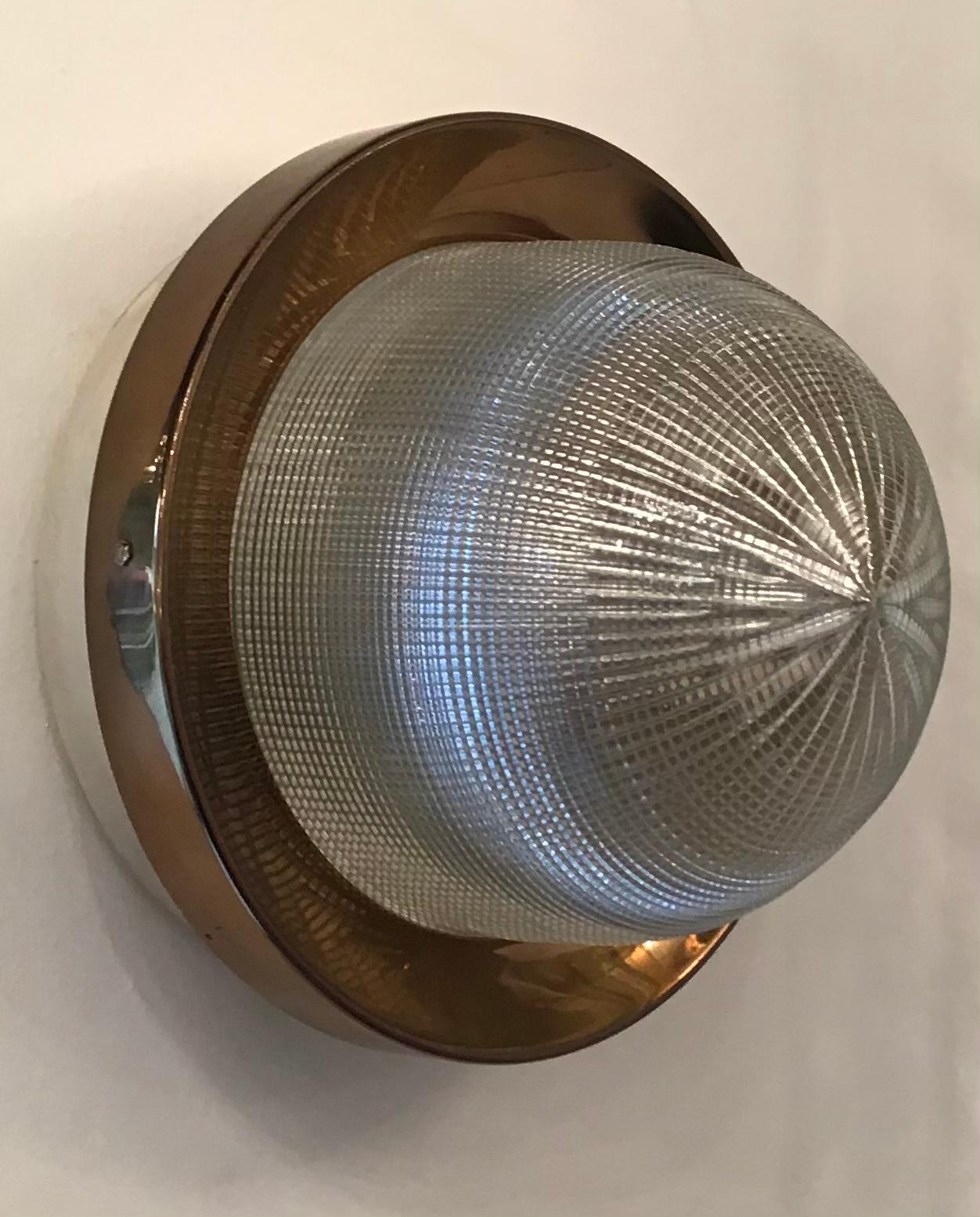 Stilnovo Ceiling Light/Sconce Brass Glass Metal, 1958, Italy For Sale 1