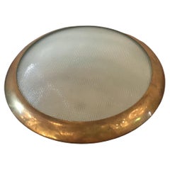 Stilnovo Ceilling Light/Sconce Glass Brass Metal 1950 Italy