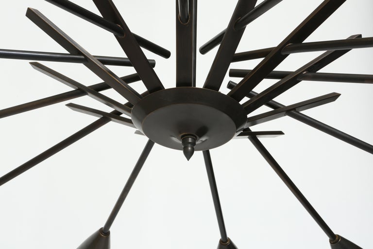 Stilnovo Chandelier attributed In Good Condition For Sale In Brooklyn, NY