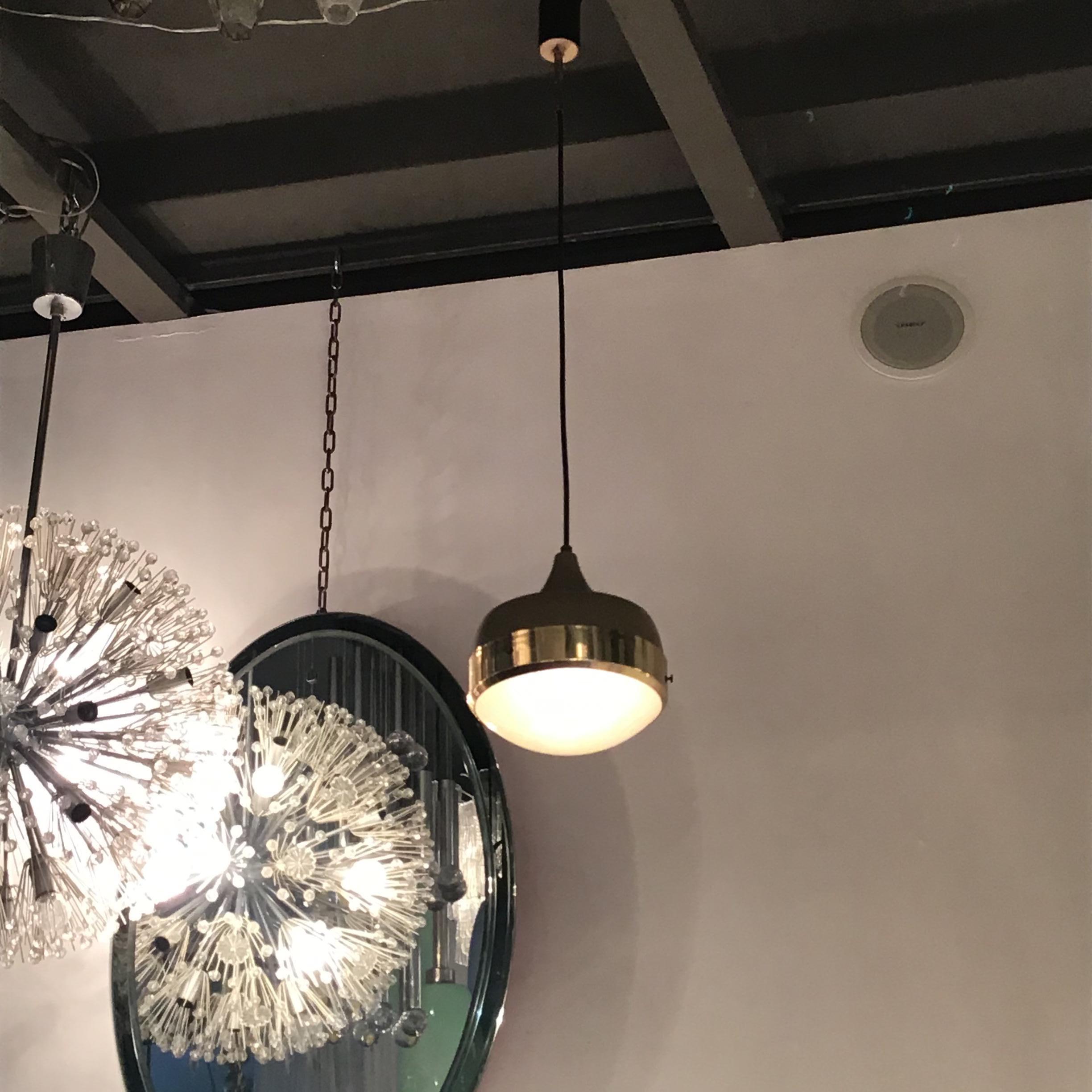 Lampadario Stilnovo Ottone Vetro Metallo, 1960, Italia in vendita 13