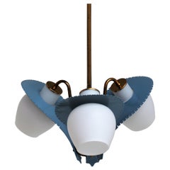Stilnovo Chandelier by Bent Karlby for Lyfa, Danish Design from the 1950s