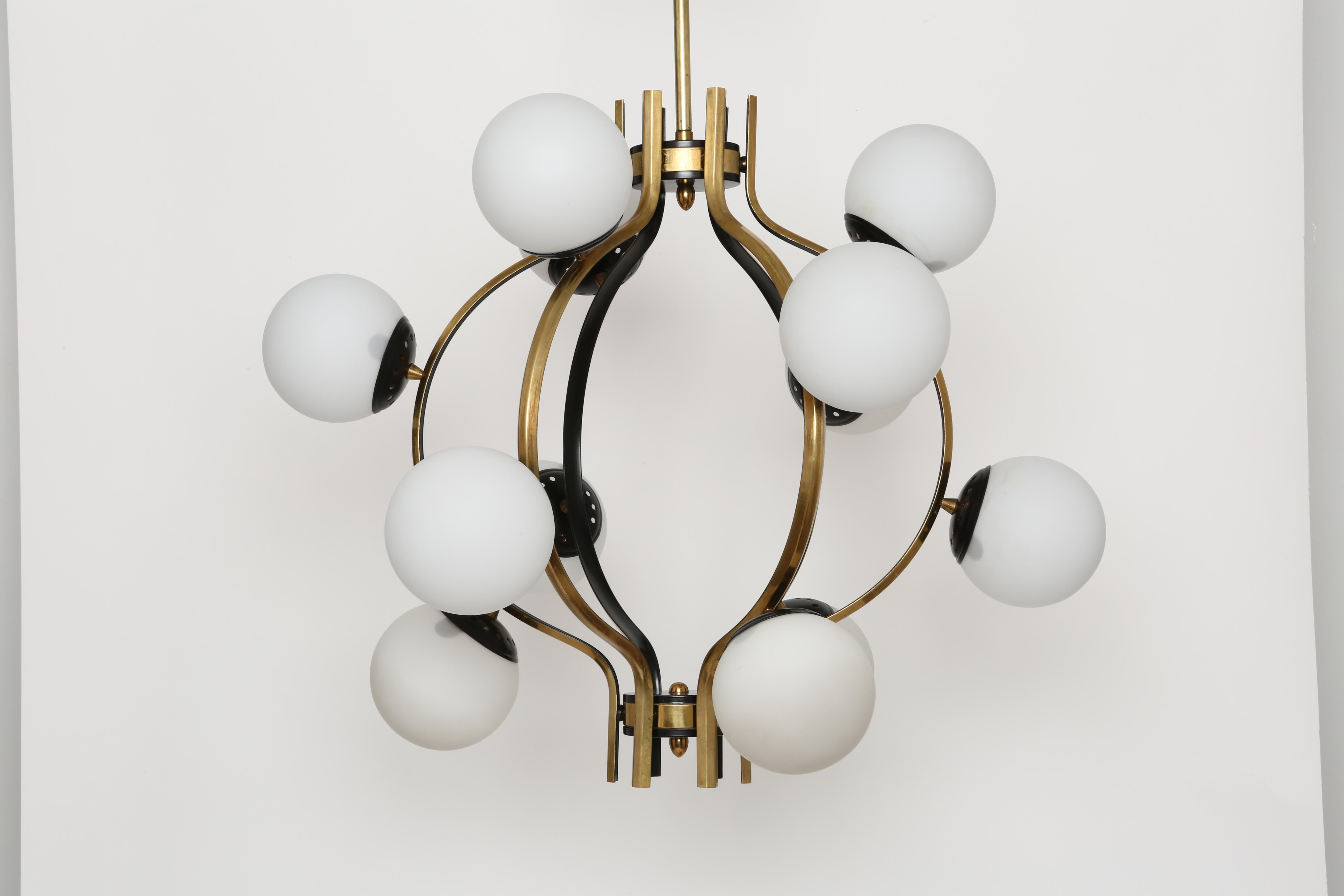 Italian Stilnovo Chandelier