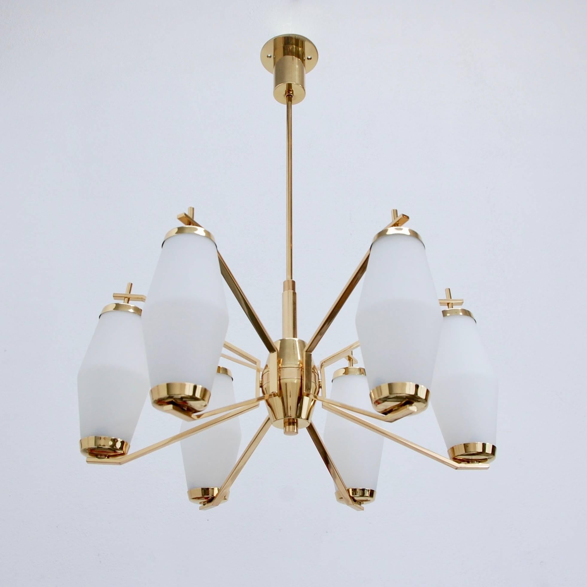 Patinated Stilnovo Chandelier