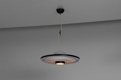 Stilnovo chandelier in painted aluminium Italy 1965