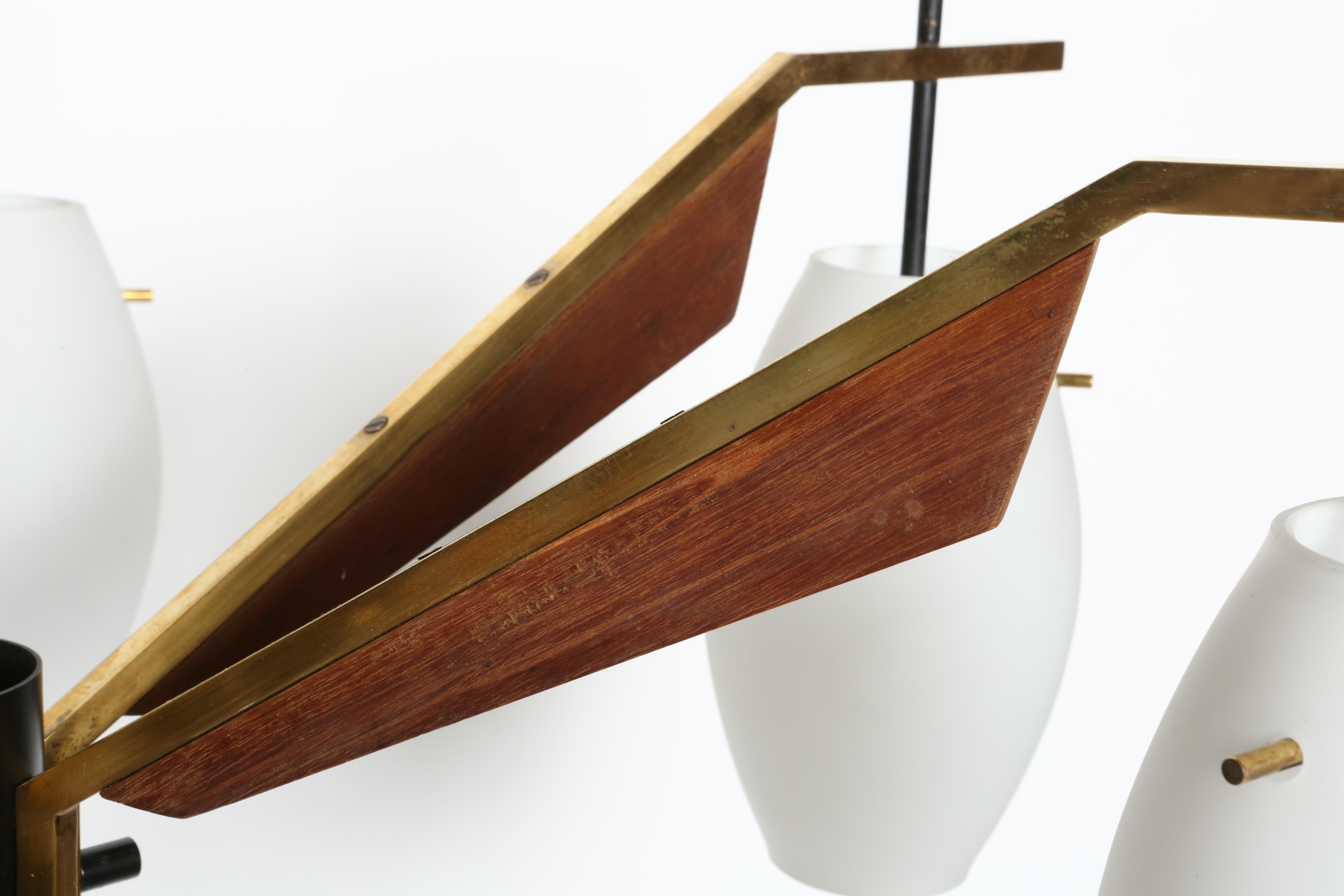 Stilnovo chandelier, Italy 1960s For Sale 7