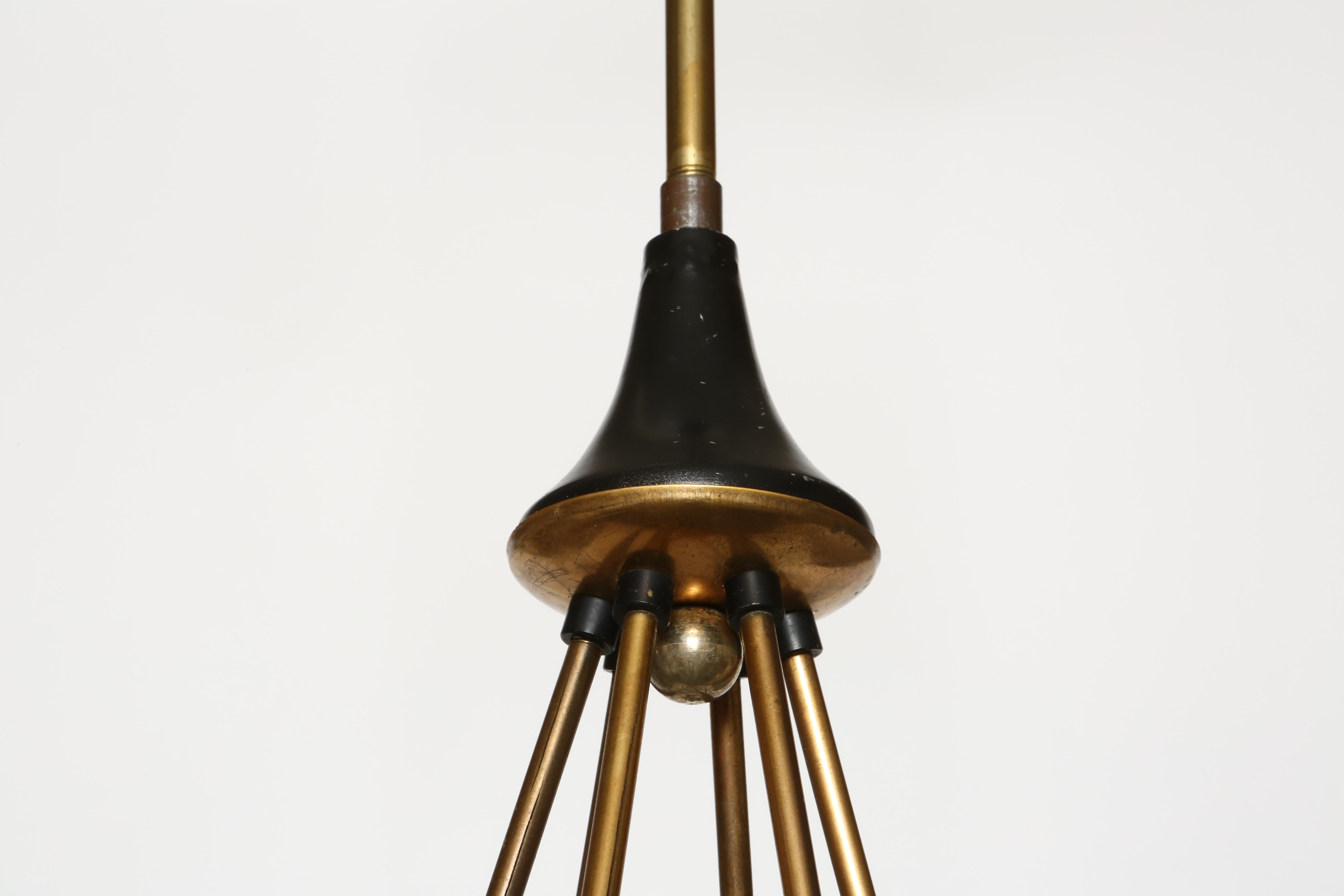 Lámpara de araña Stilnovo Italia circa 1960s en venta 7