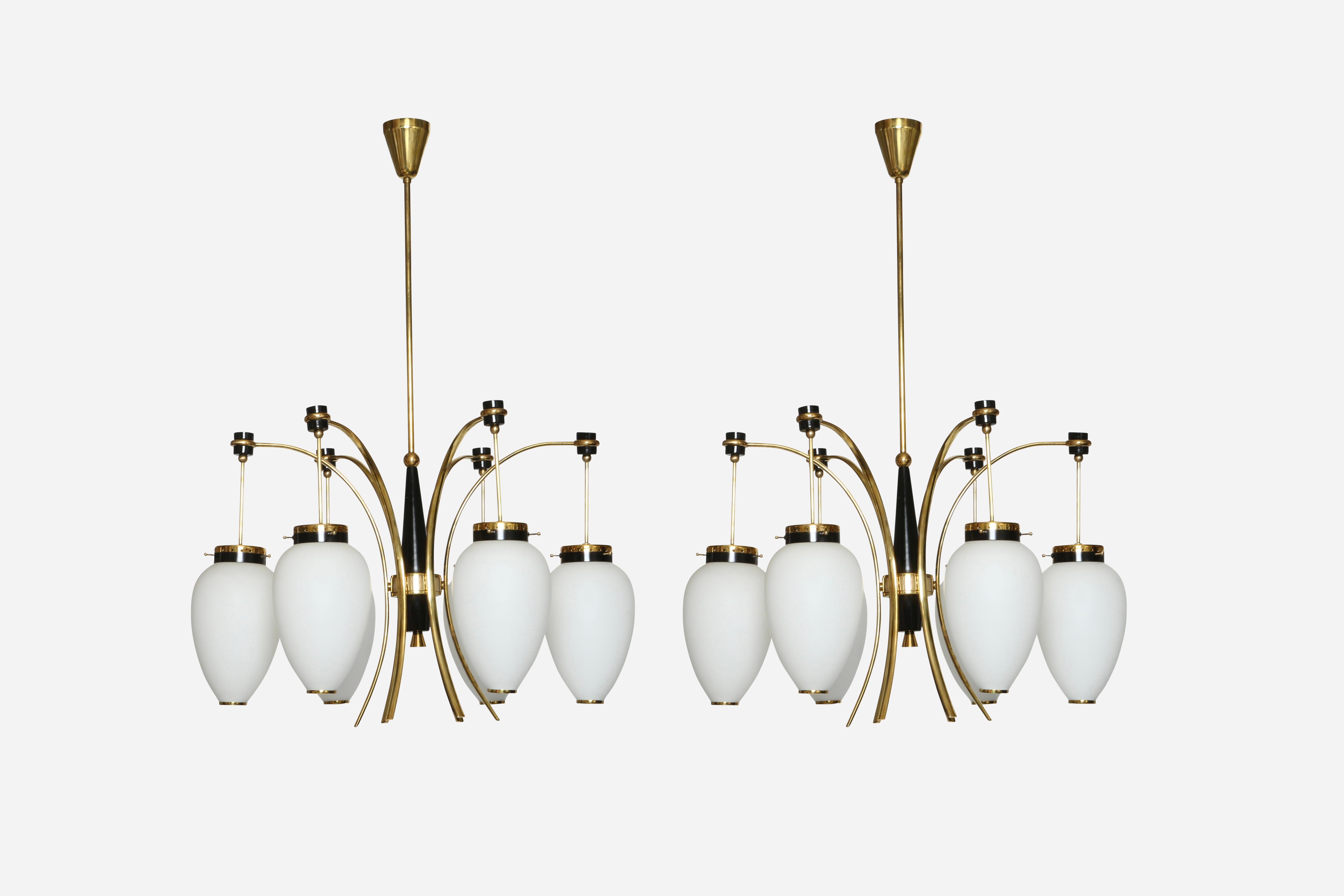 Mid-Century moderno Lampadario Stilnovo, Italia circa 1960 in vendita