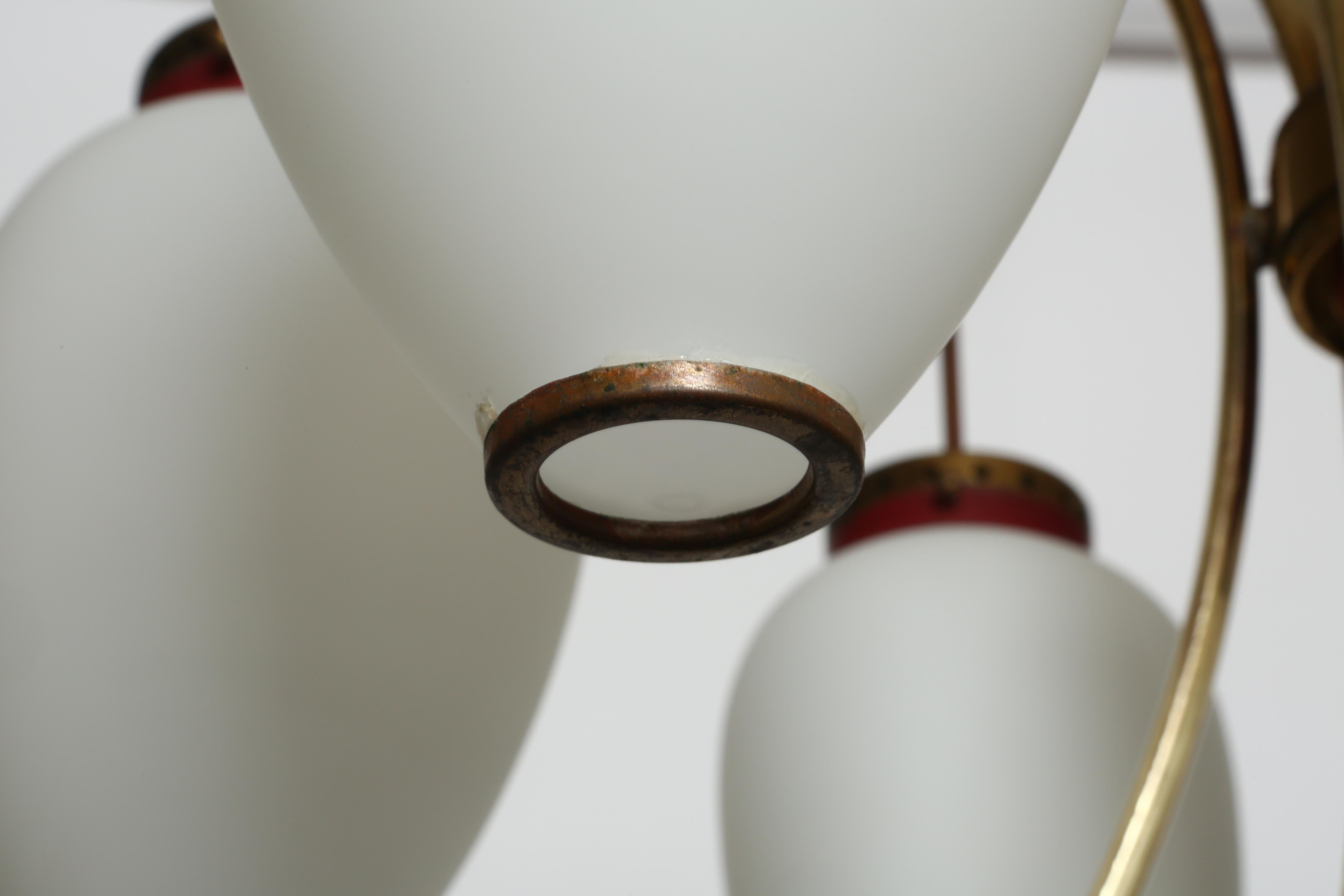 Lustre Stilnovo, Italie vers 1960 Bon état - En vente à Brooklyn, NY