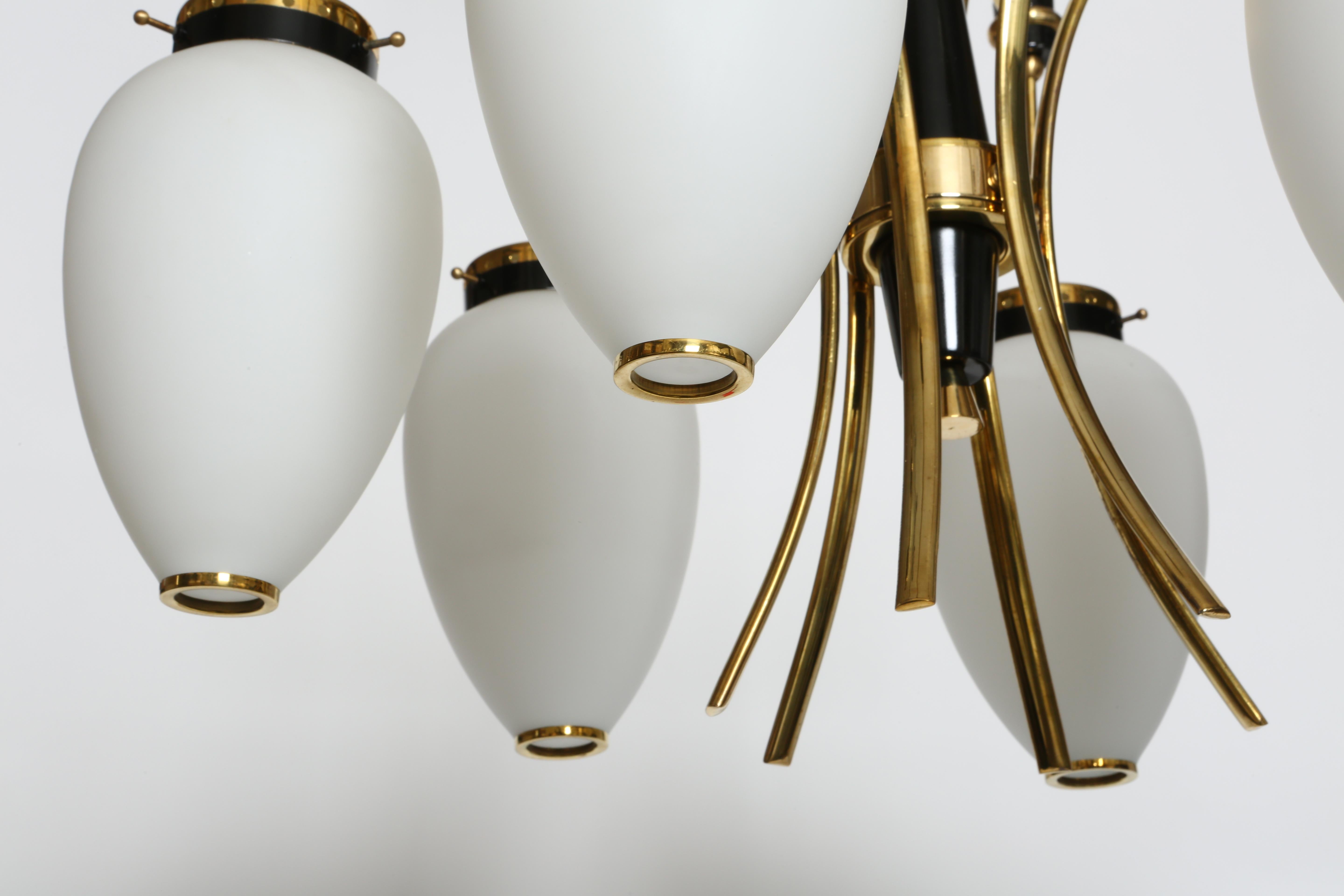 Lustre Stilnovo Italie circa 1960s Bon état - En vente à Brooklyn, NY