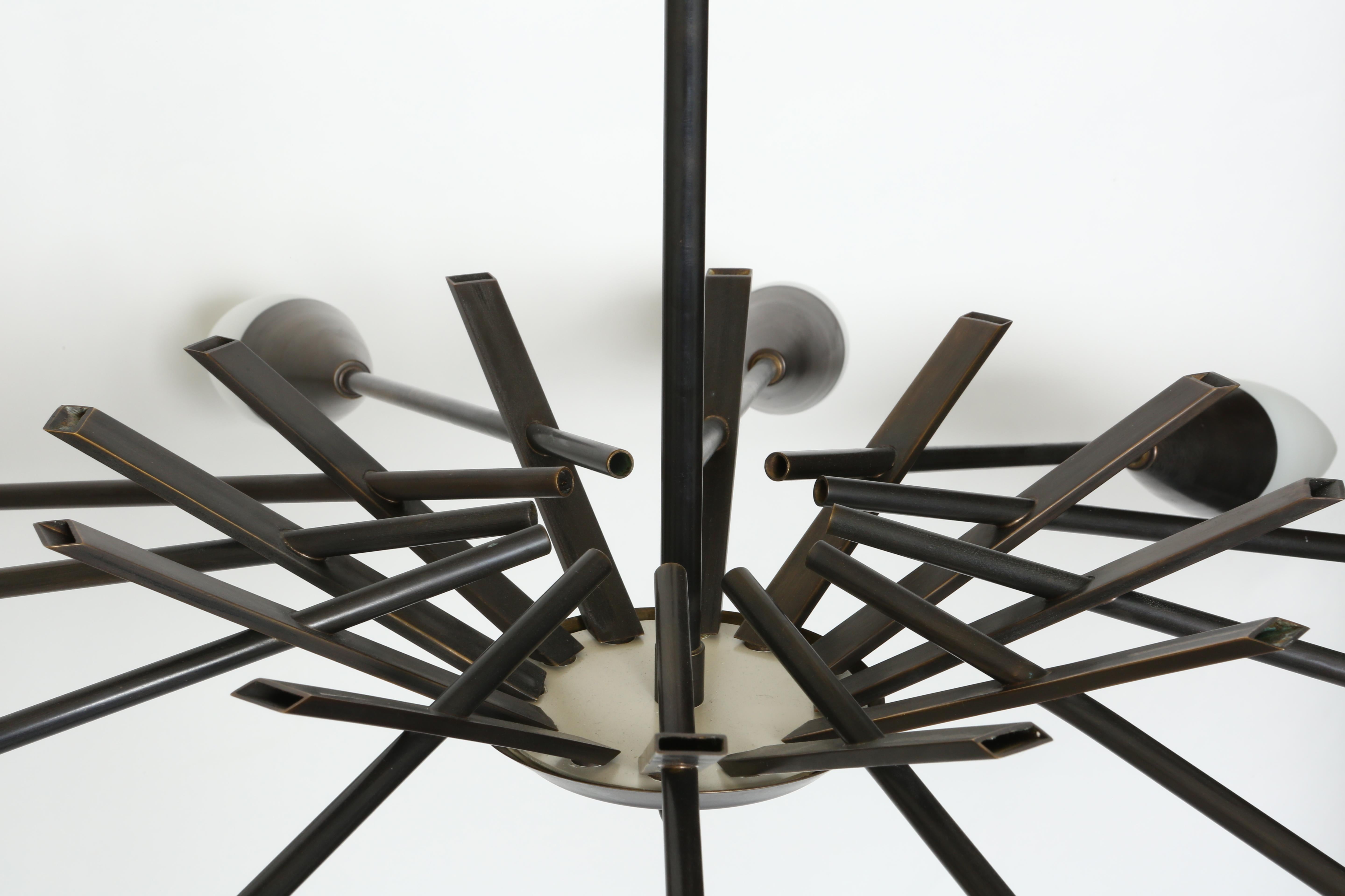 Ottone Lampadario Stilnovo, Italia circa 1960 in vendita
