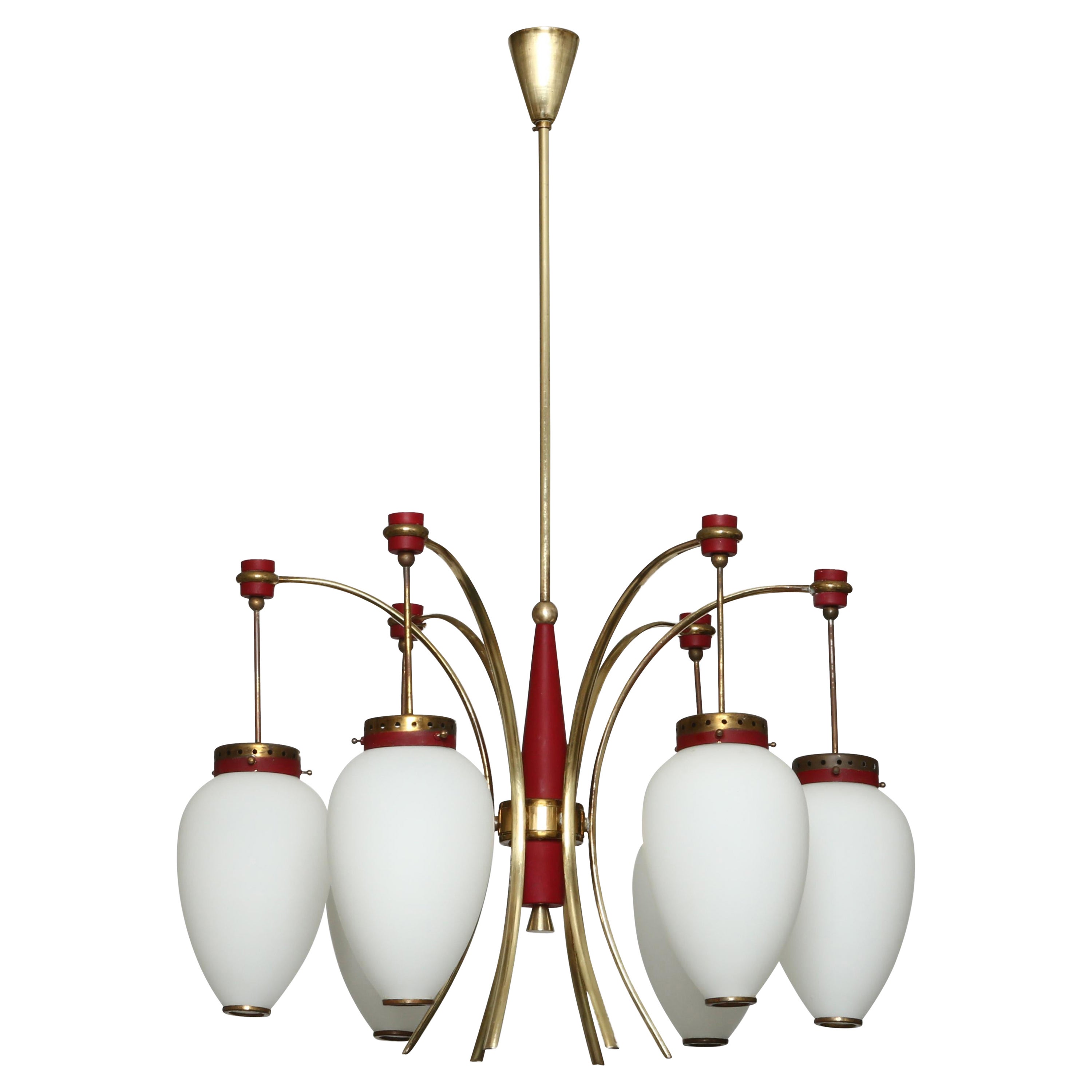 Stilnovo Chandelier, Italy circa 1960s