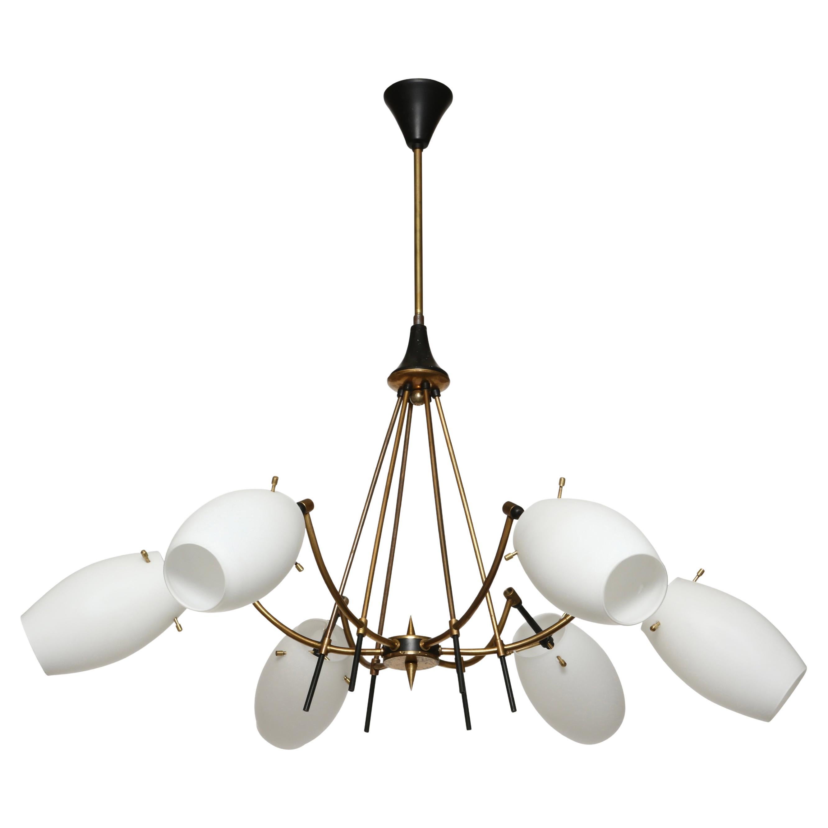 Stilnovo chandelier Italy circa 1960s