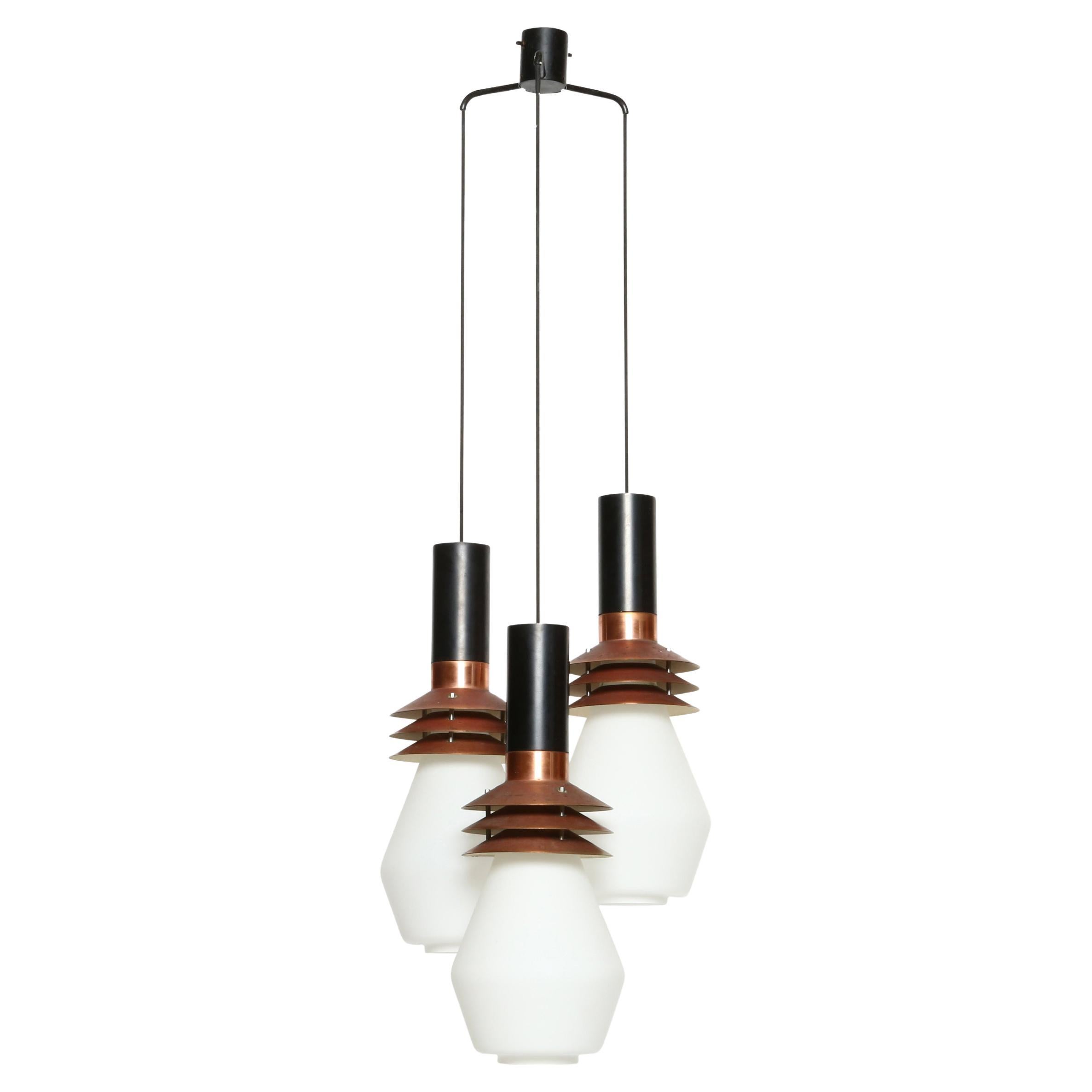 Lampadario Stilnovo modello 1253, Italia circa anni '50