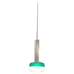 Stilnovo Chandelier Plexiglas Metal Crome 1955 Italy