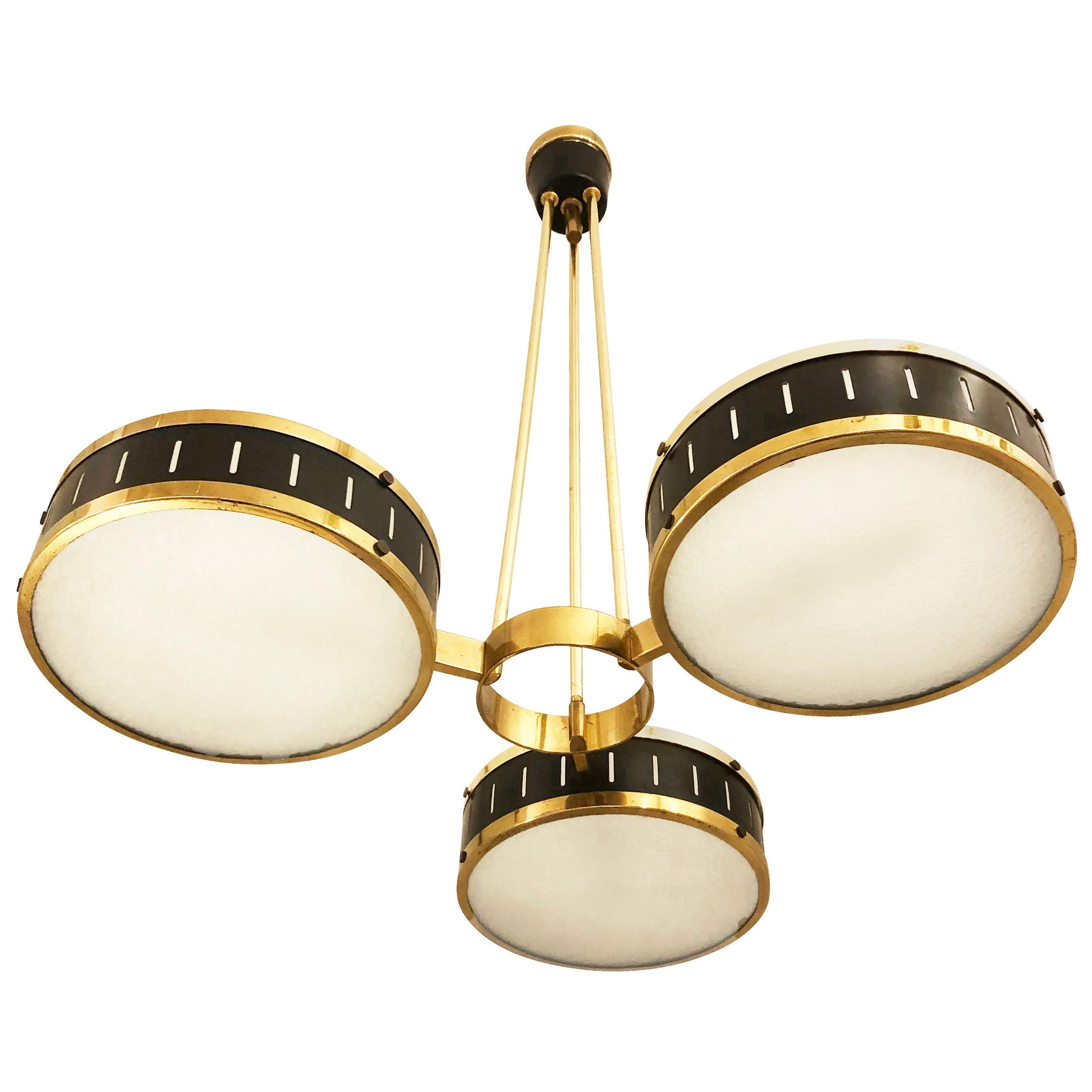 Stilnovo Chandelier with Three Shades