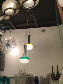 Lampadari Stilnovo Metallo Cromatico Plexiglass 1955 Italia