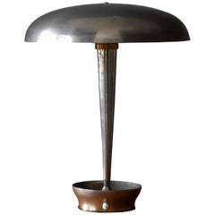 Stilnovo, Desk Lamp, Model "D 4639", Aluminum, Brass, Glass, 1950s, Italy