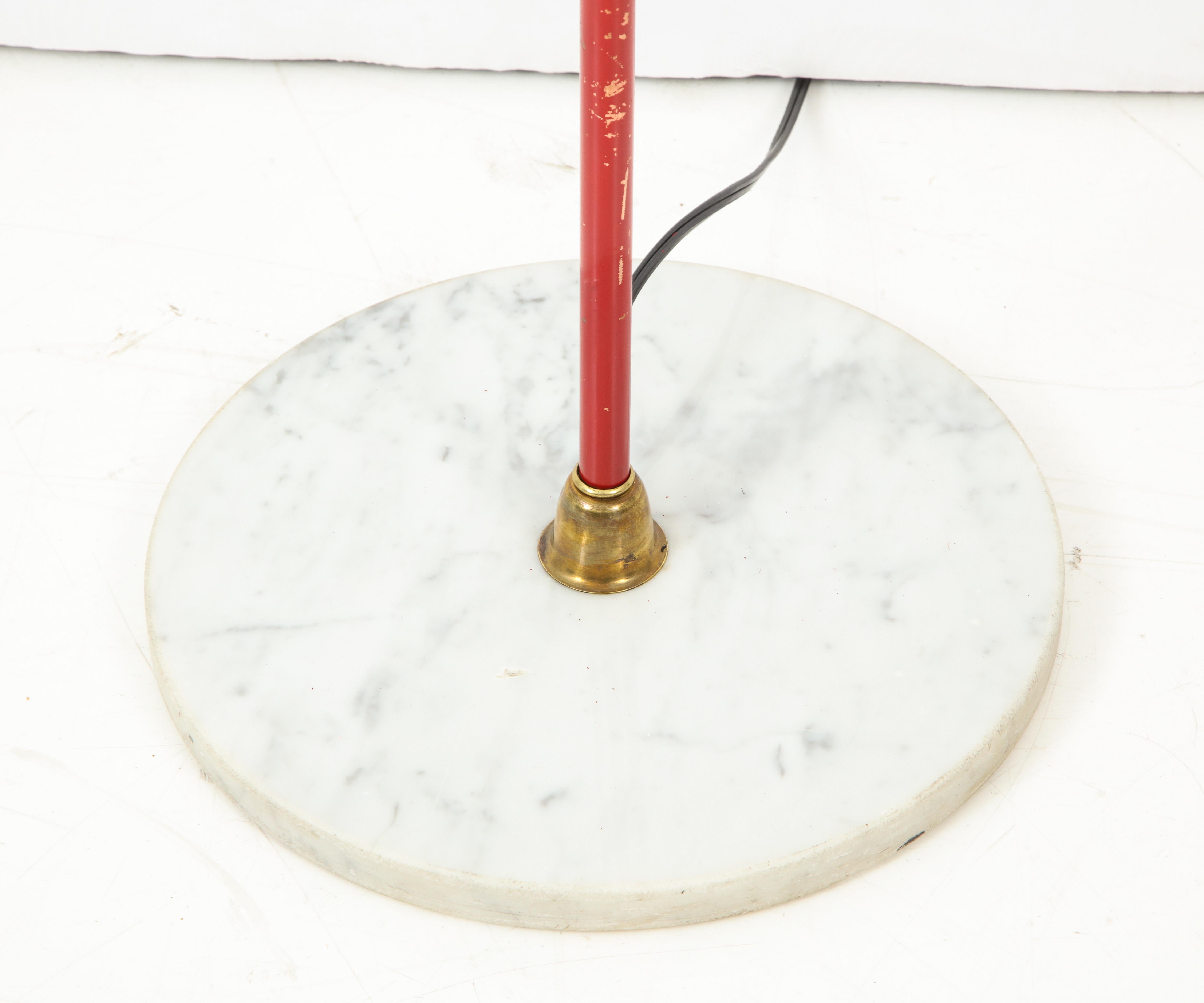 Stilnovo Diabolo Painted and Brass Floor Lamp, circa 1950s In Good Condition In New York, NY