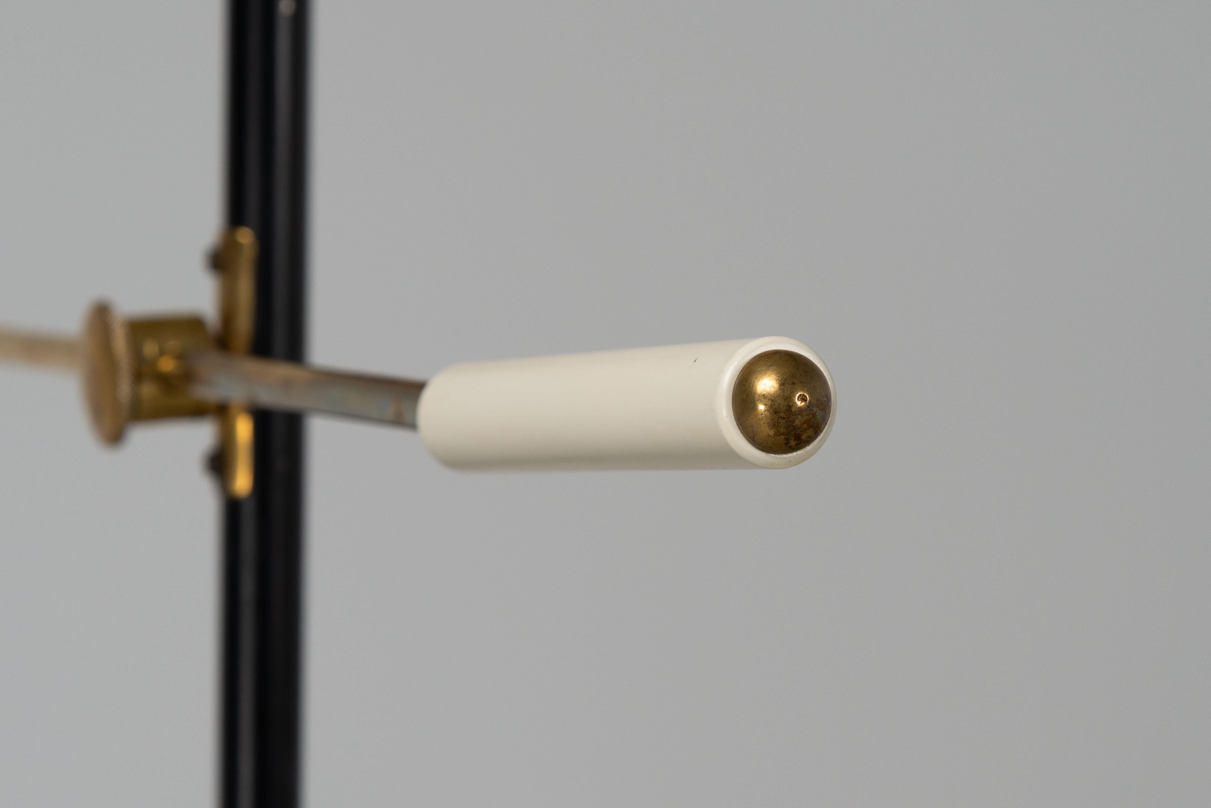 Stilnovo double shaded floor lamp made in Italy 1950 7