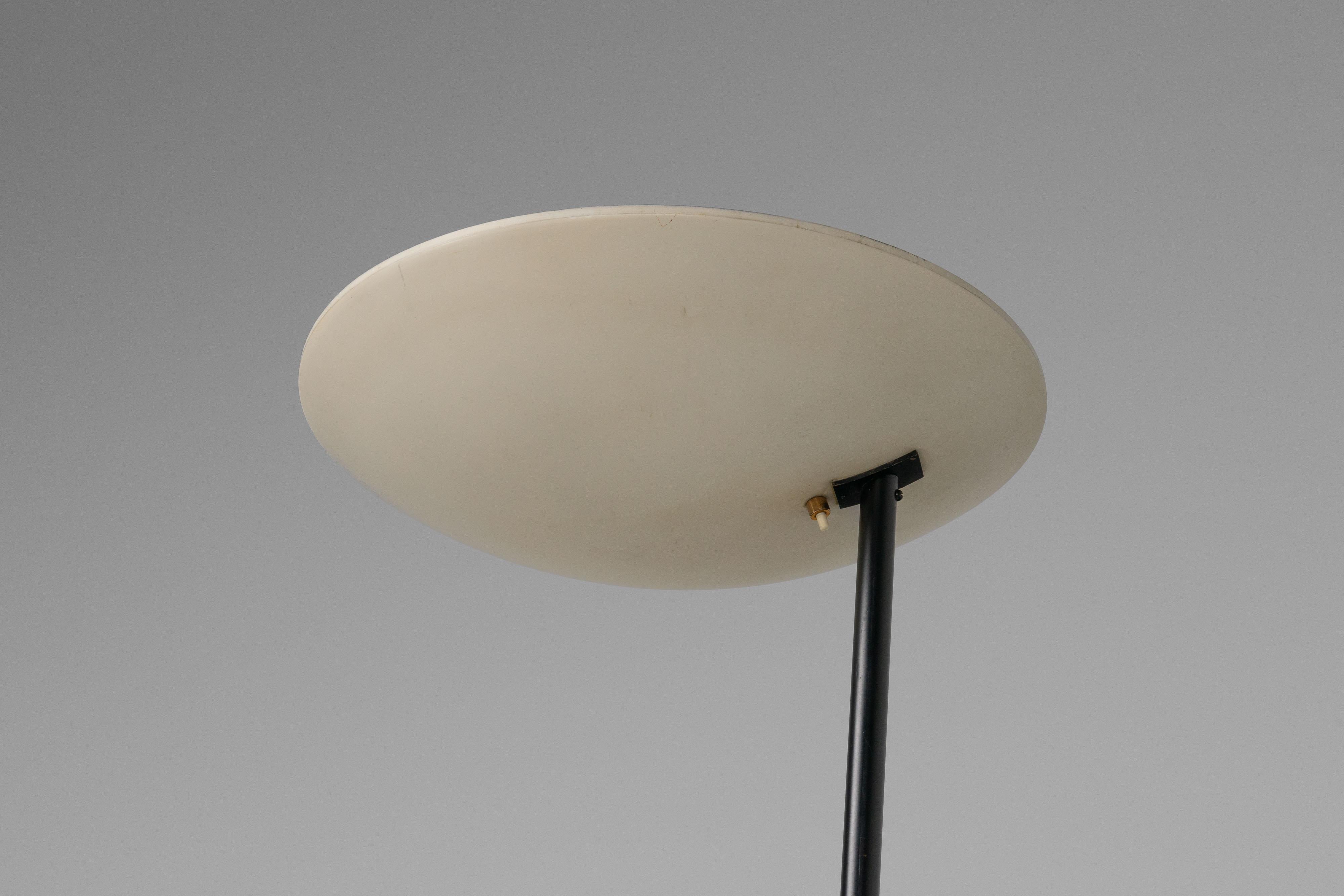 Italian Stilnovo double shaded floor lamp made in Italy 1950