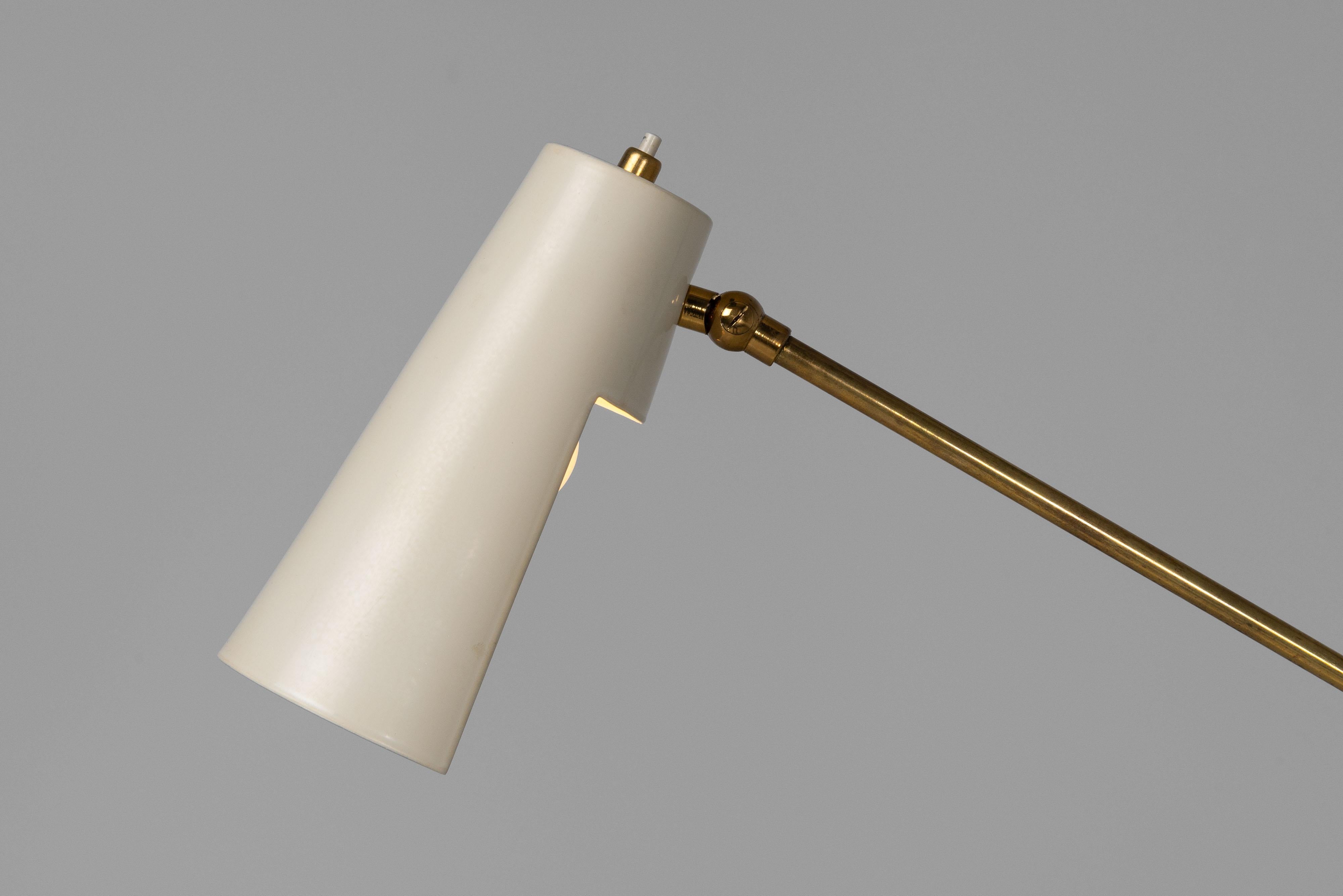 Stilnovo double shaded floor lamp made in Italy 1950 1