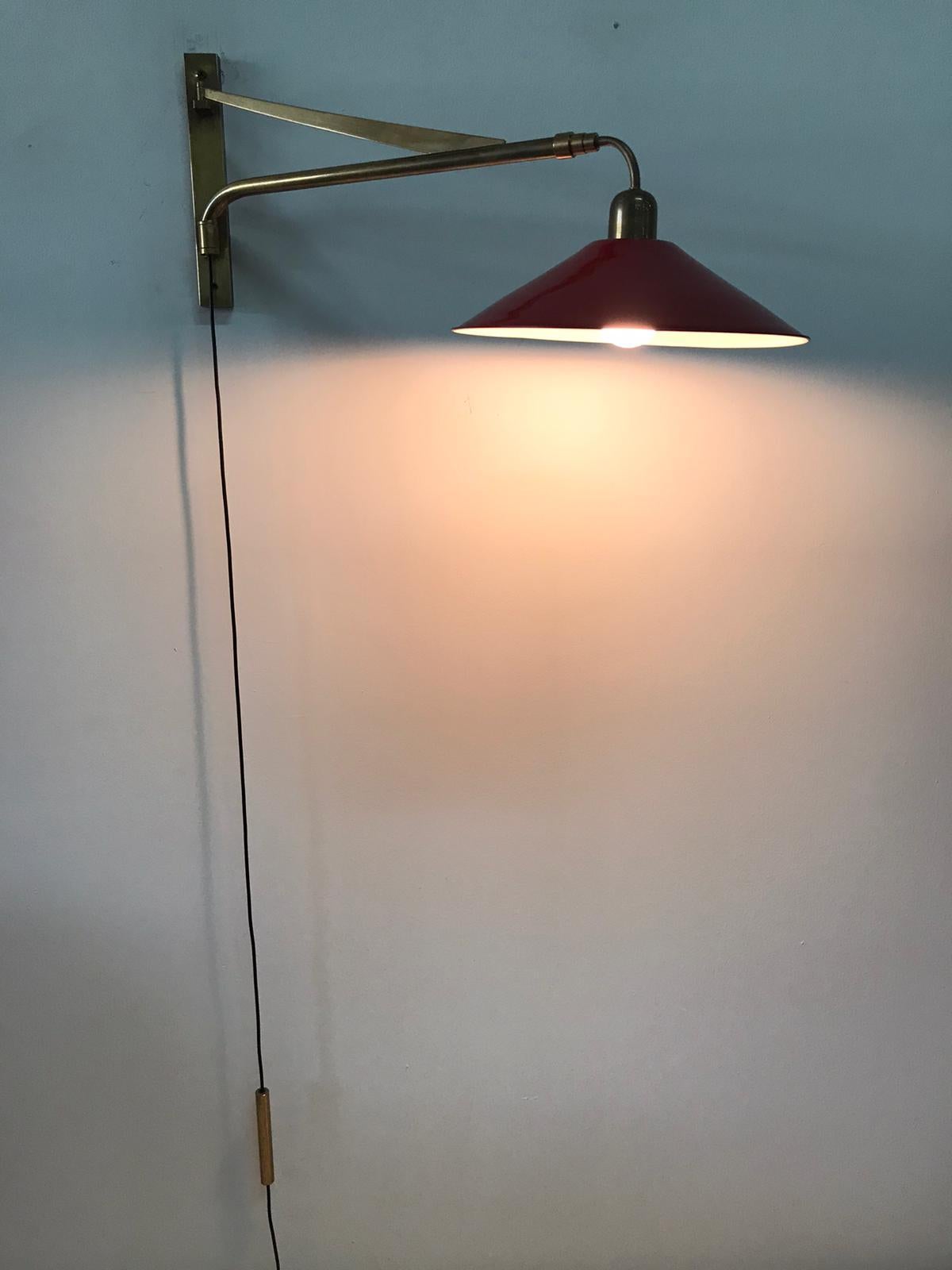 Mid-Century Italian Extendable Counter-Weight Wall Lamp 1