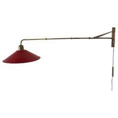 Mid-Century Italian Extendable Counter-Weight Wall Lamp