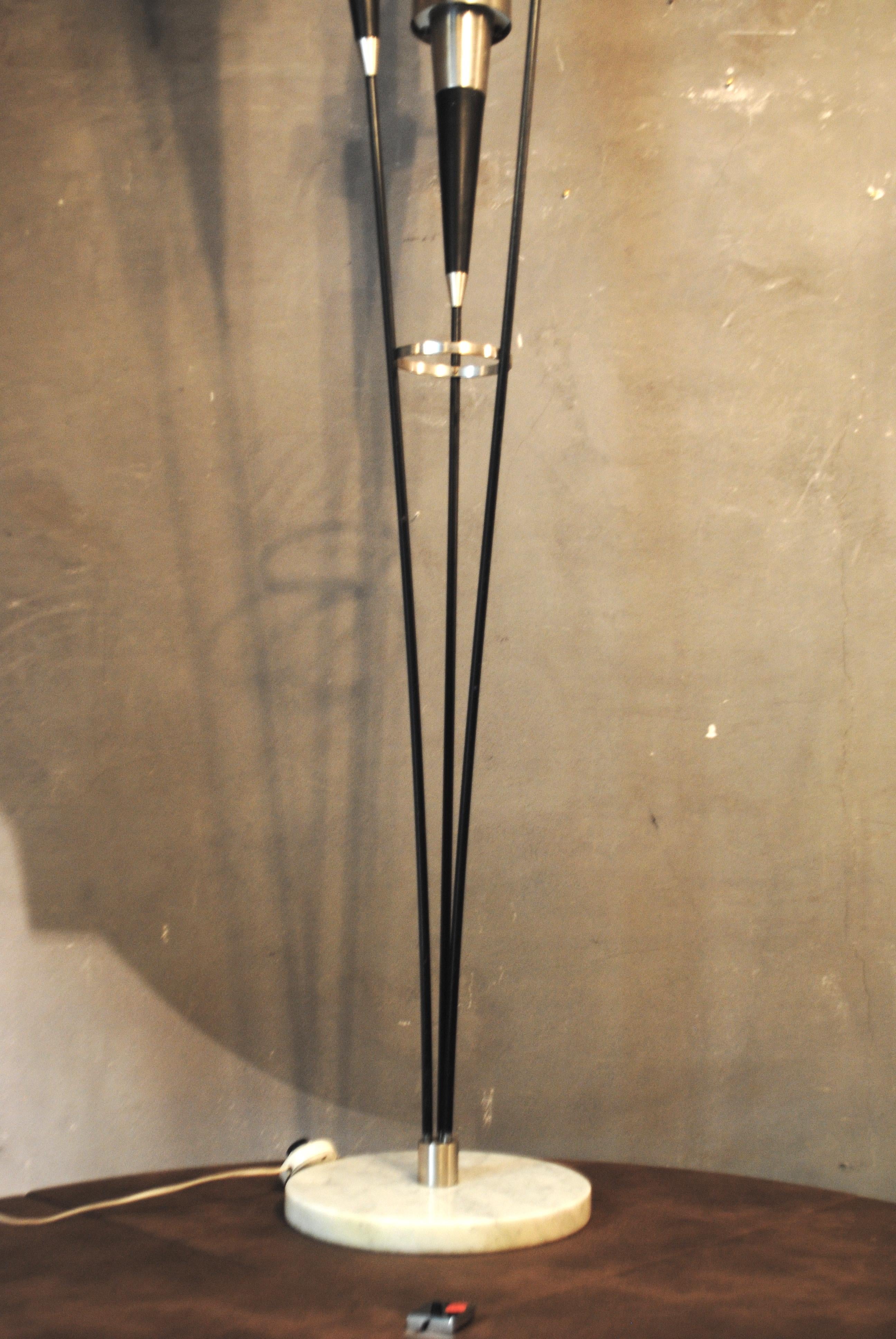 Mid-Century Modern Stilnovo Floor Lamp, 1950s Production with Marble Base