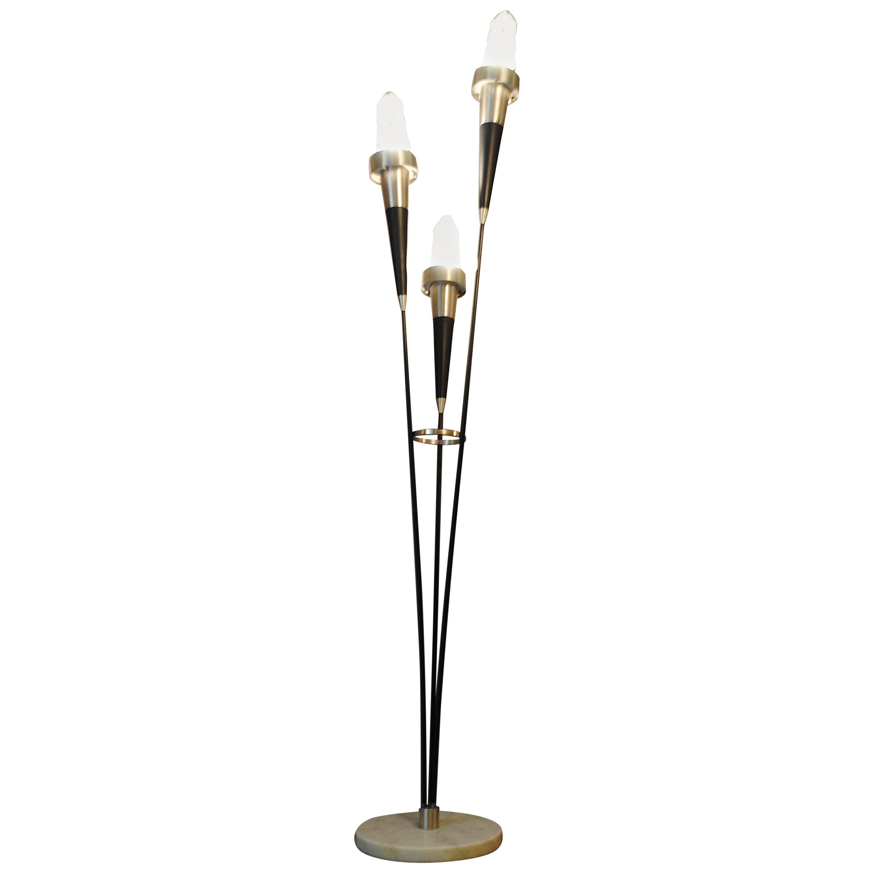 Stilnovo Floor Lamp, 1950s Production with Marble Base