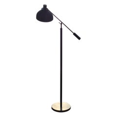 Stilnovo Floor Lamp Adjustable Marbre Brass Metal 1950 Italy