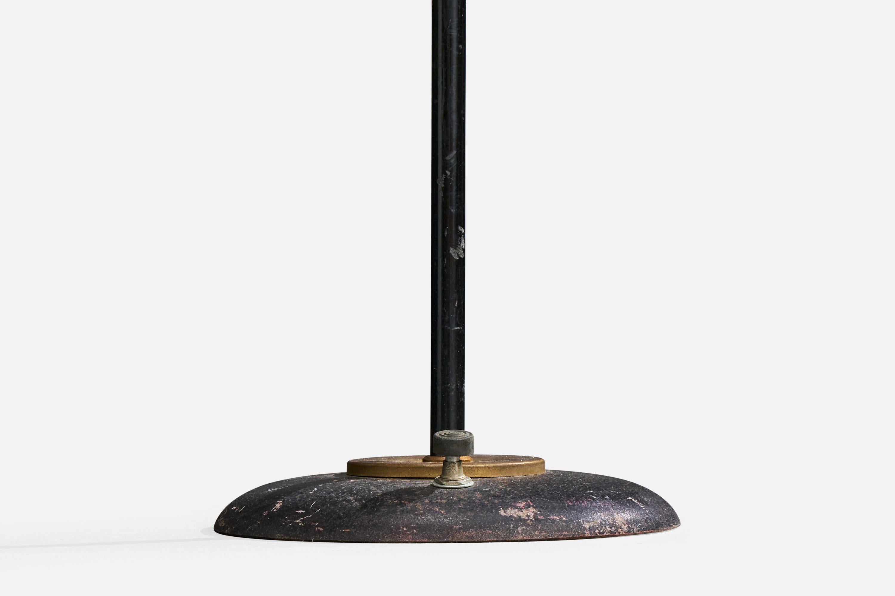 Stilnovo, Lámpara de pie, Latón, Metal, Vidrio, Italia, Años 50 en venta 2