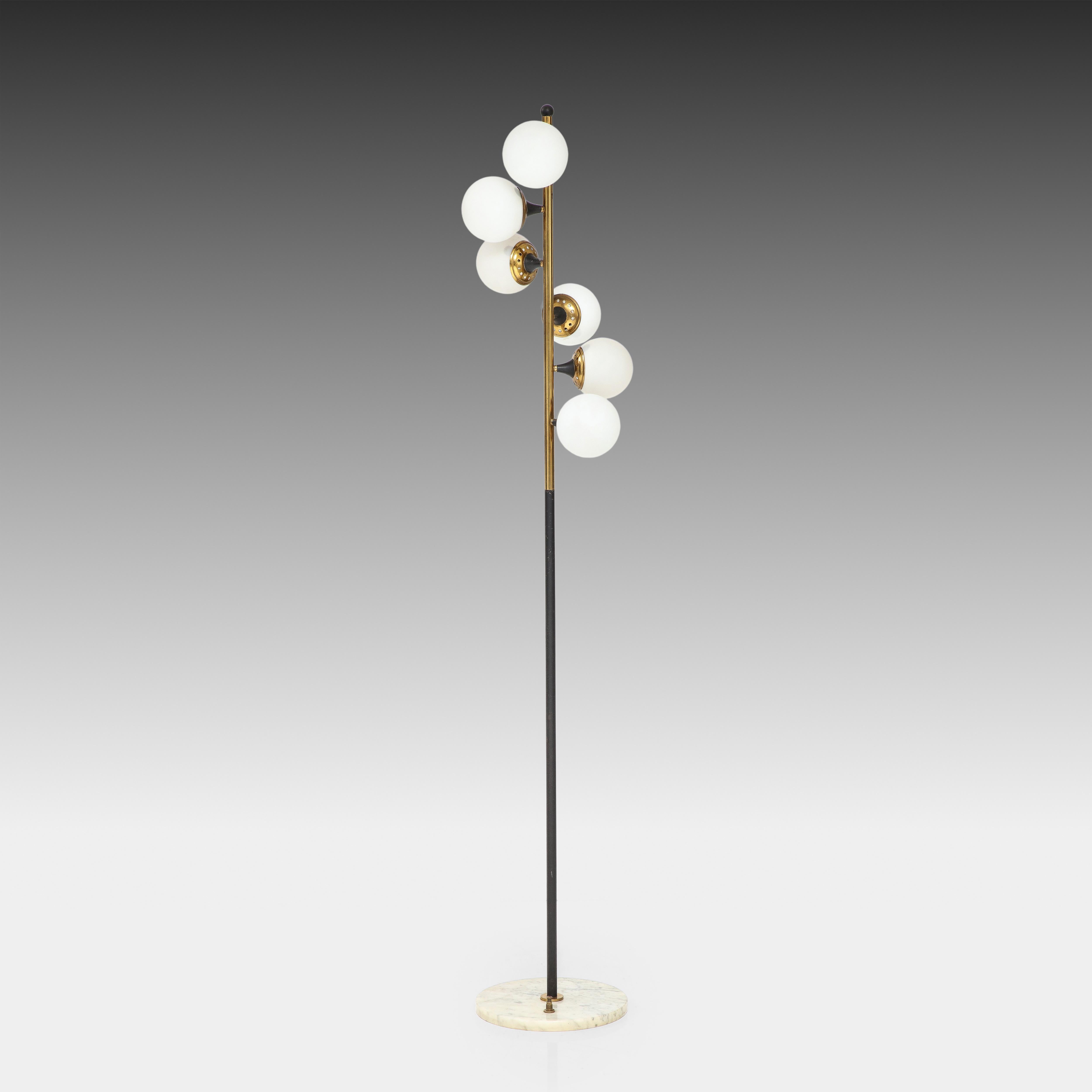 Frosted Stilnovo Floor Lamp