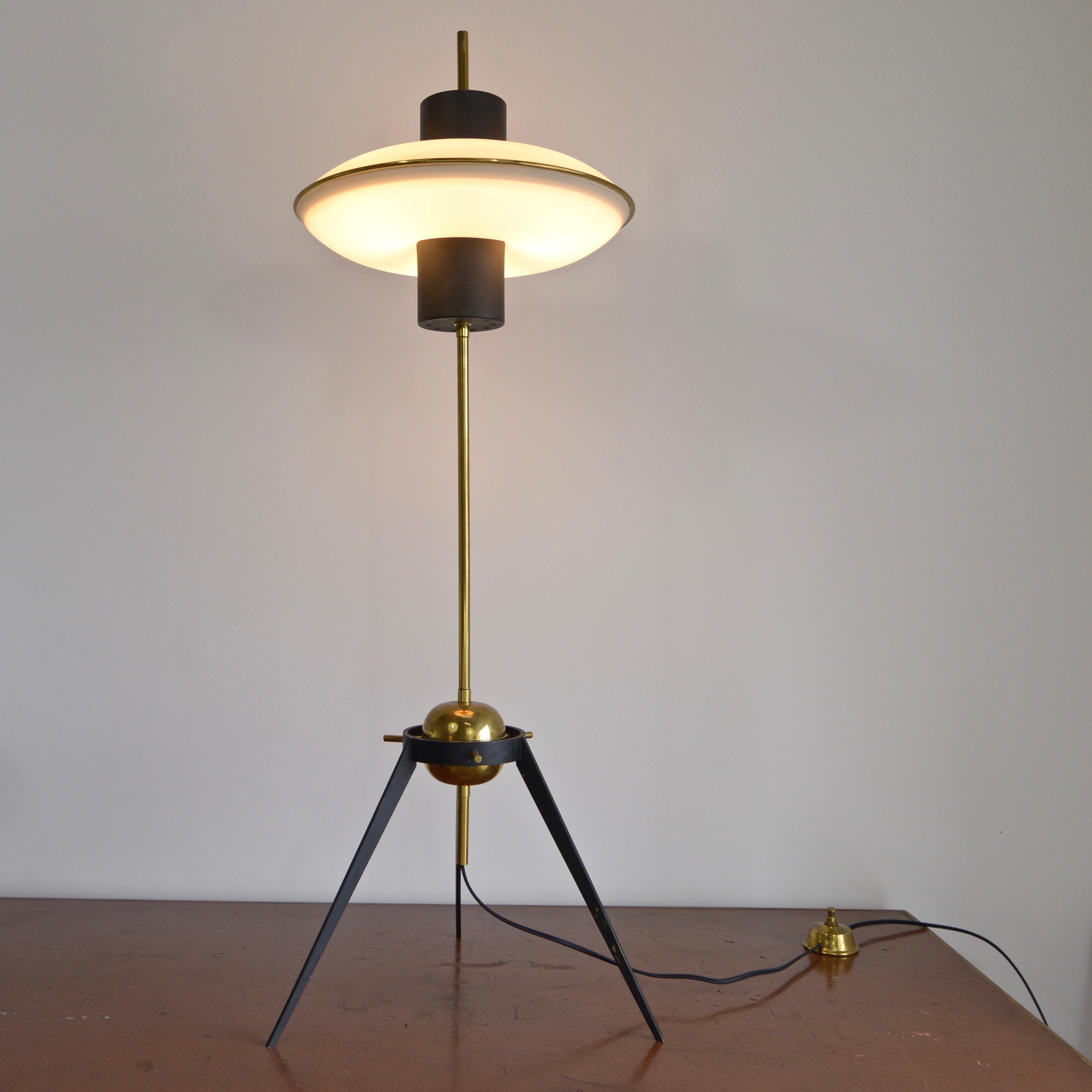 Brass Floor Lamp attributed to Stilnovo, circa 1958