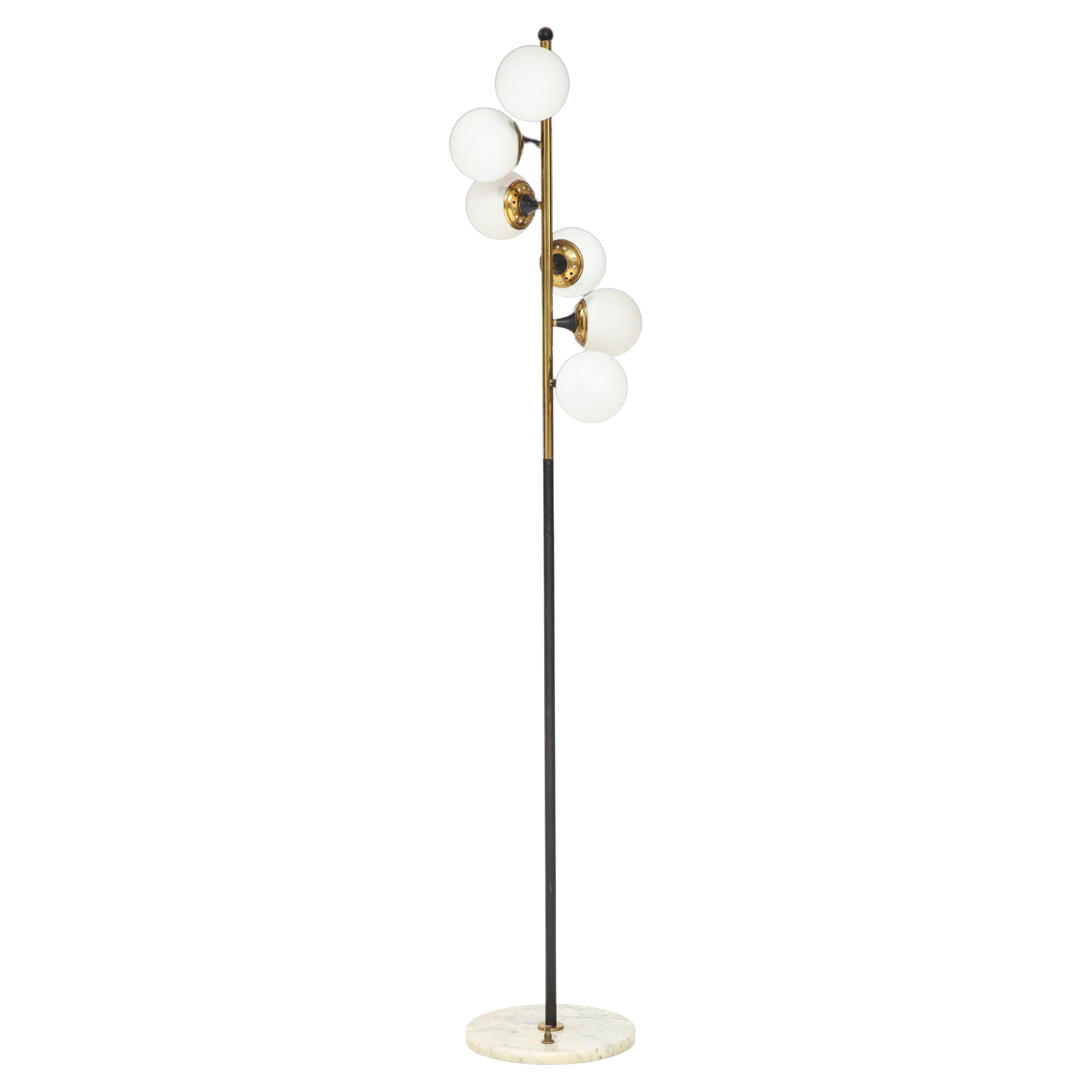 Stilnovo 5 Arm Floor Lamp with Dice For Sale at 1stDibs | lamp with 5 arms