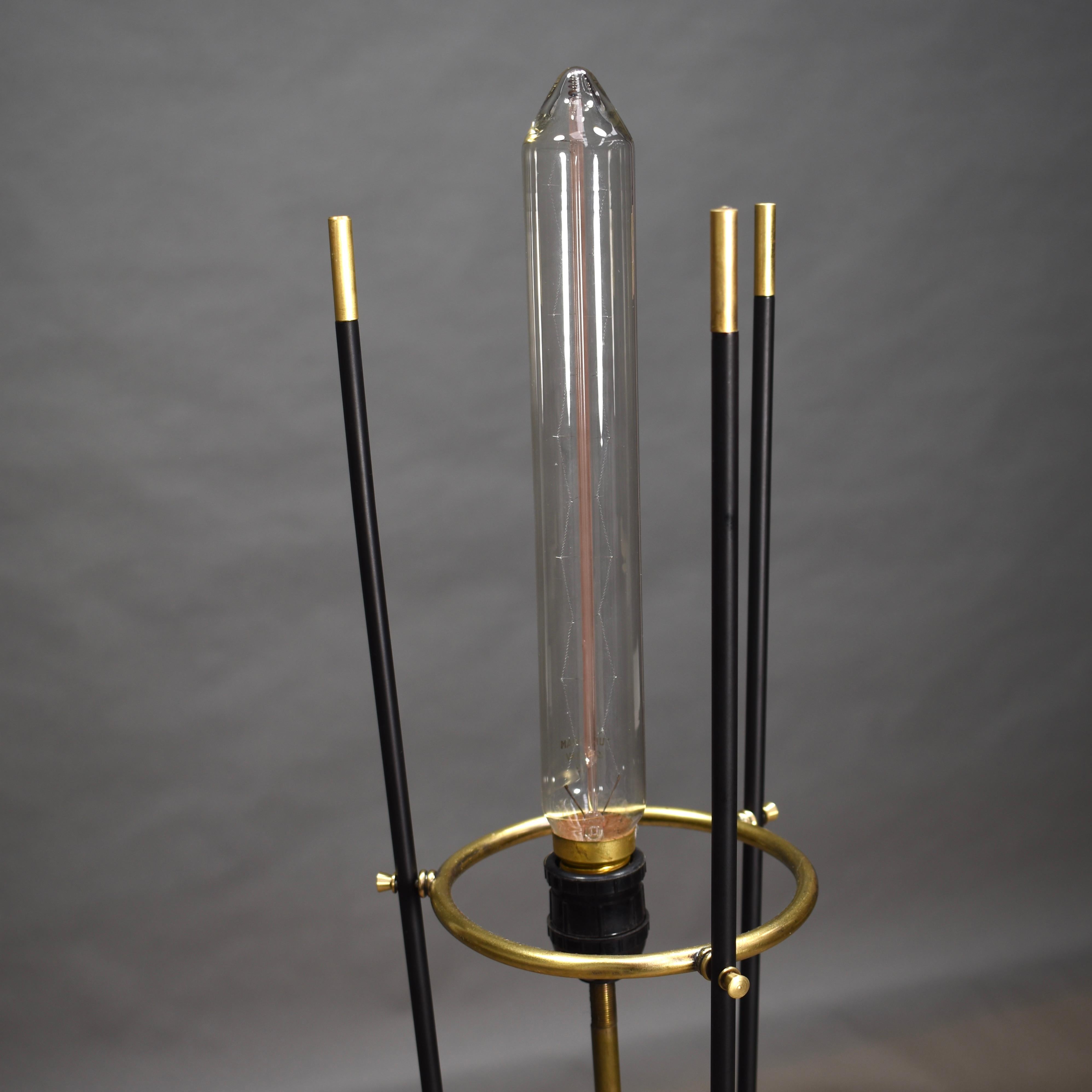 Alessandro Pianon for Vistosi Floor Lamp in Yellow Glass and Brass 5