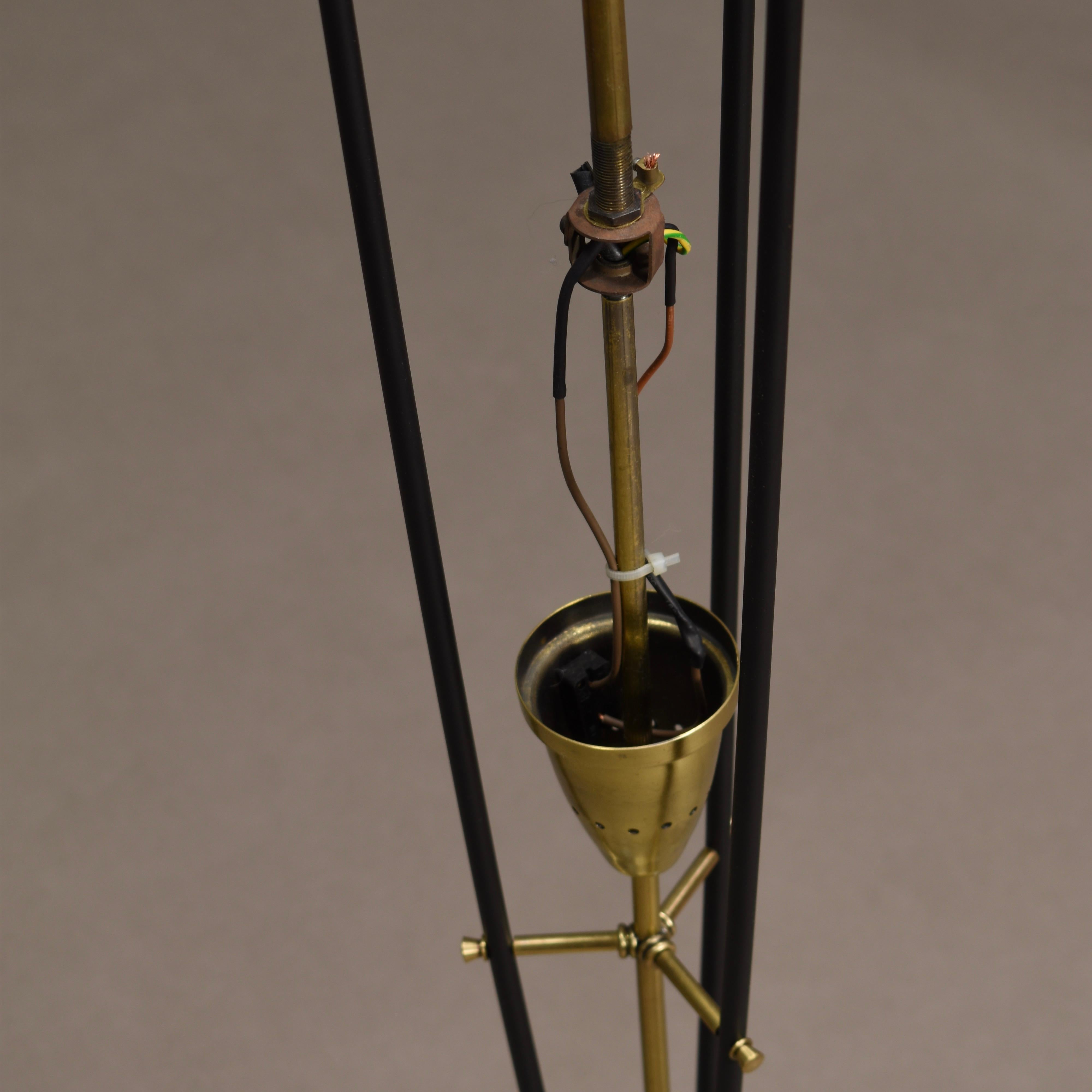Alessandro Pianon for Vistosi Floor Lamp in Yellow Glass and Brass 7