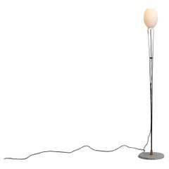 Vintage Stilnovo floor lamp in marble brass and glass Italy 1960