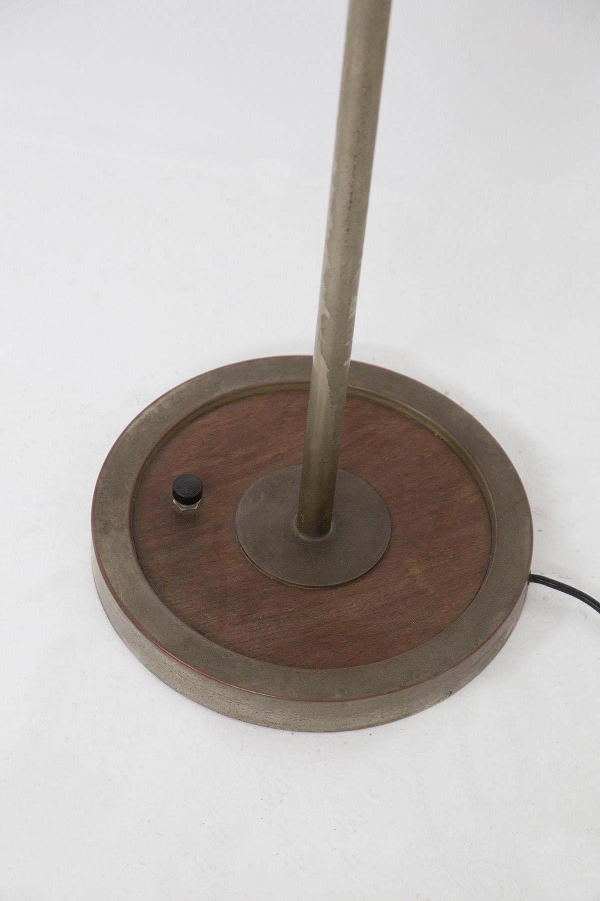 Italian Stilnovo Floor Lamp in Nikel Plated Brass