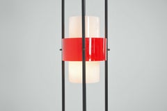 Lampadaire Stilnovo en Perspex rouge, Italie, 1955